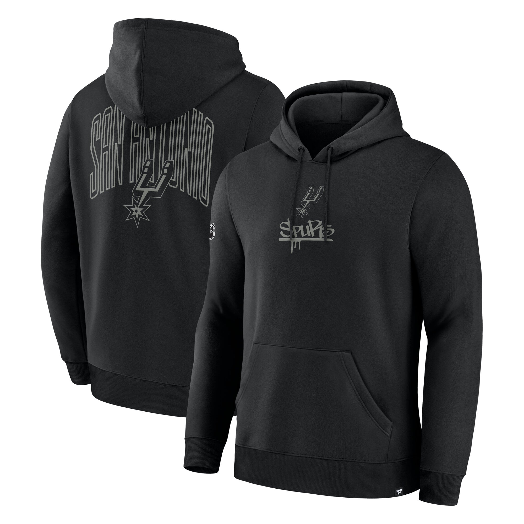 Sweat à capuche noir San Antonio Spurs pour homme (Fanatics)