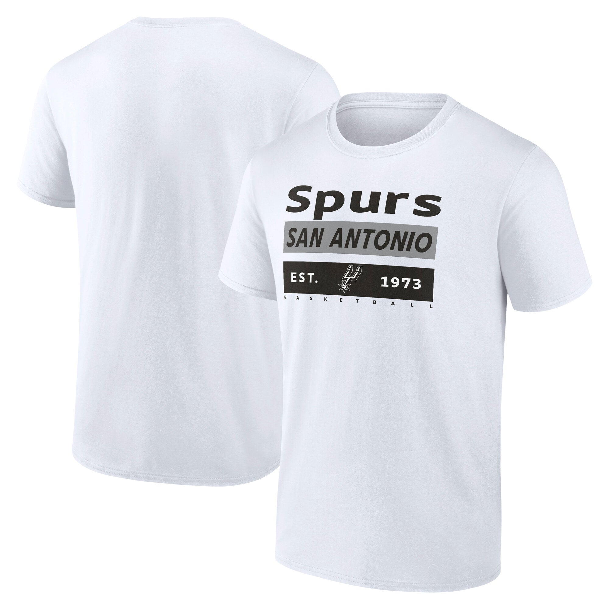 Men's Fanatics White San Antonio Spurs Finger Roll T-Shirt