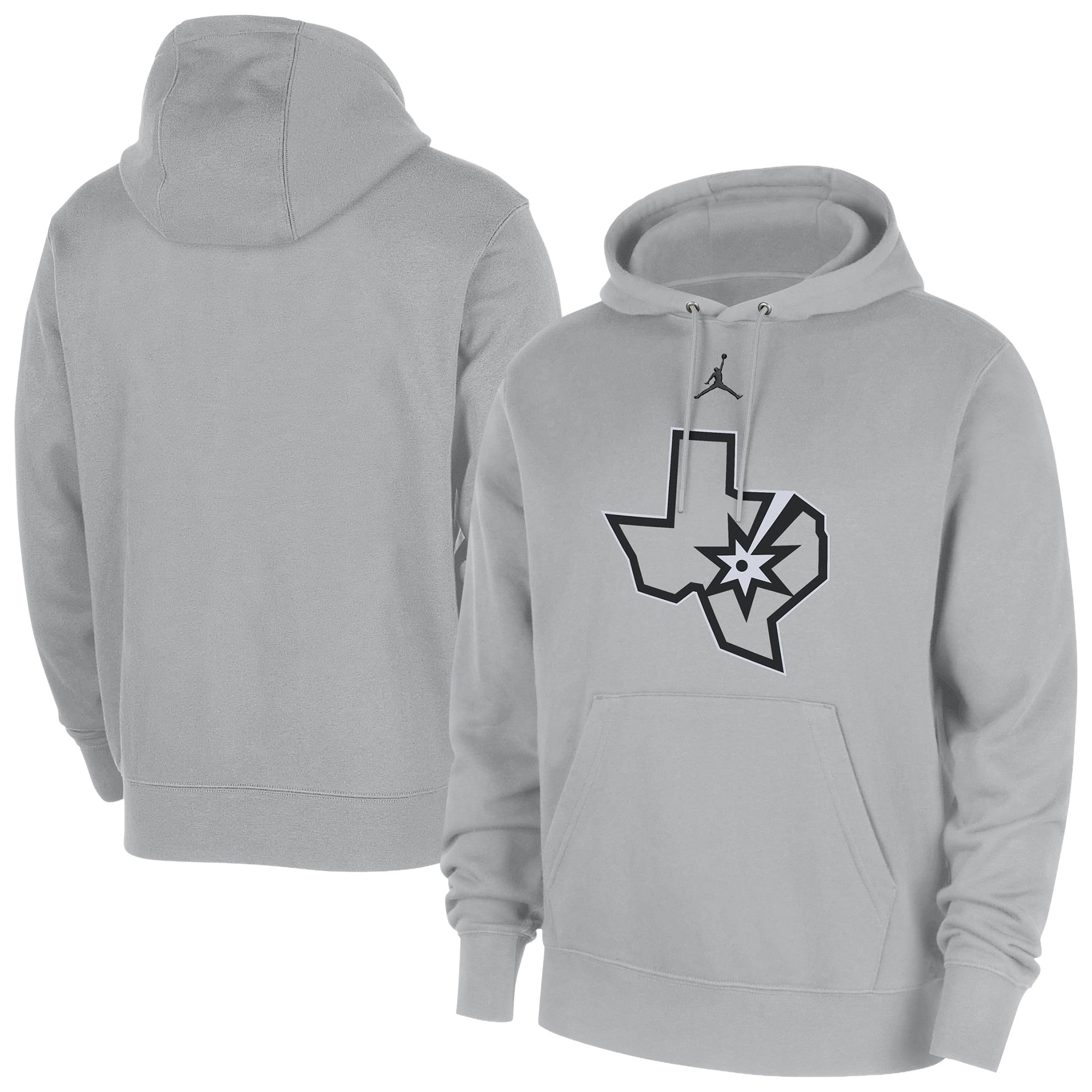 Men's Jordan Brand  Silver San Antonio Spurs Statement Edition Club Fleece Hoodie