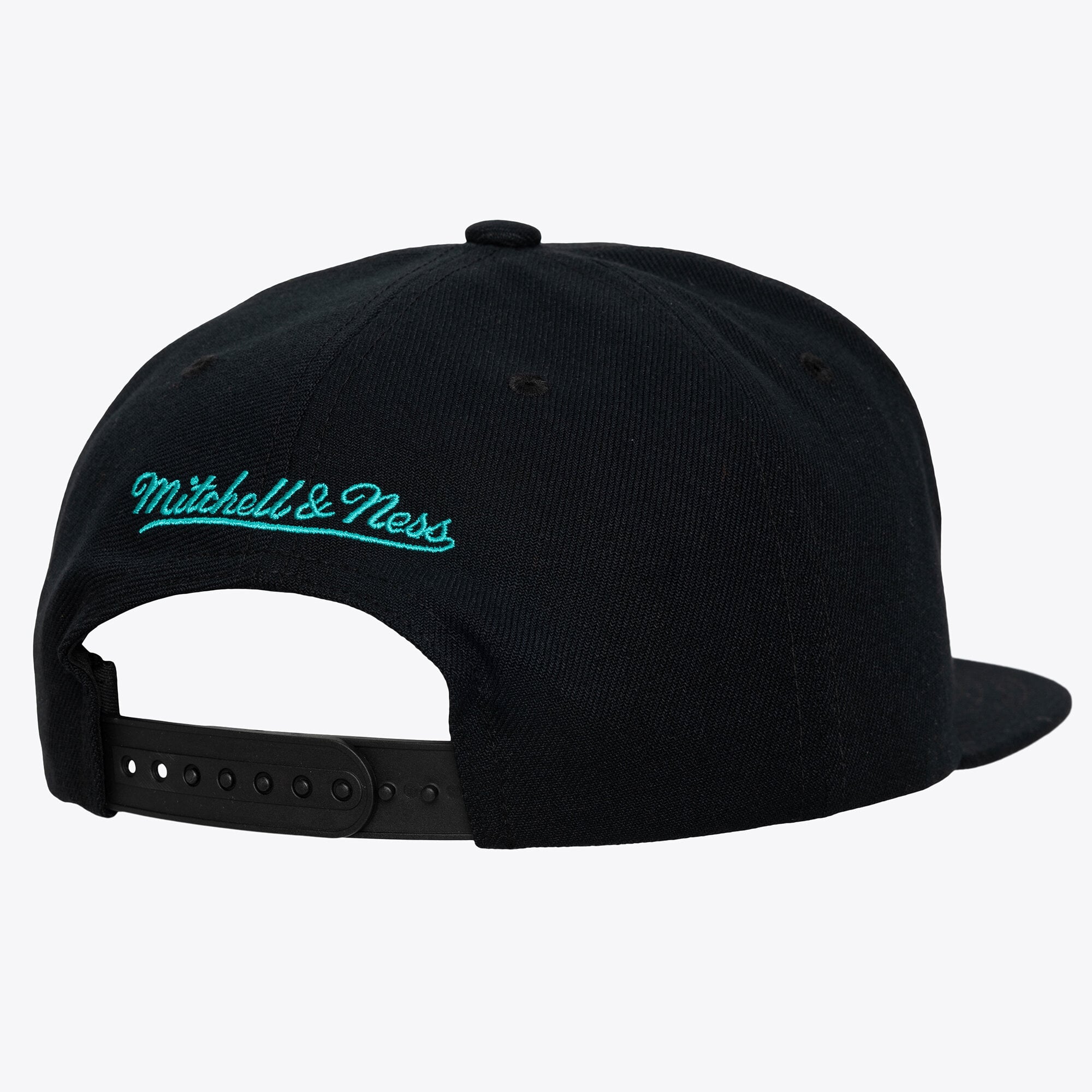 Casquette snapback Mitchell & Ness noire San Antonio Spurs Hardwood Classics Old School à texte empilé pour homme