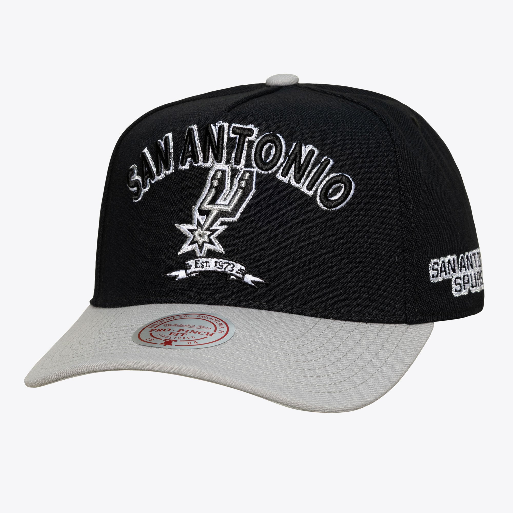 Men's Mitchell & Ness Black San Antonio Spurs True Legacy Pro Snapback Hat