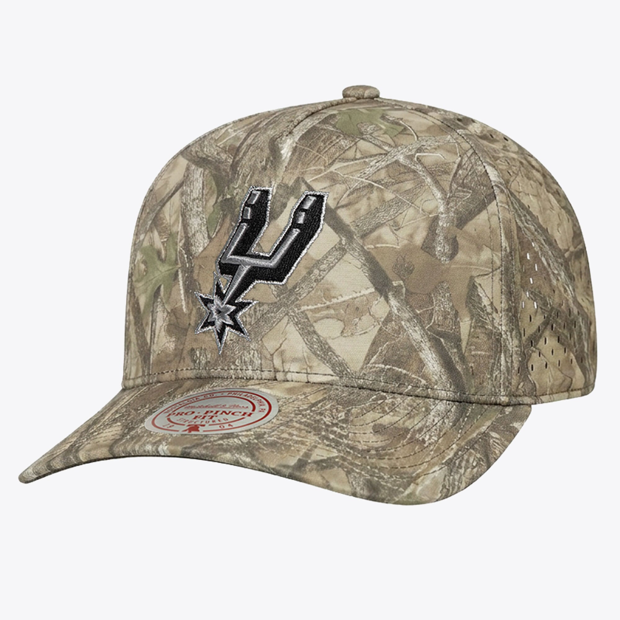 Men's San Antonio Spurs Mitchell & Ness Camo Pro Pinch Adjustable Hat