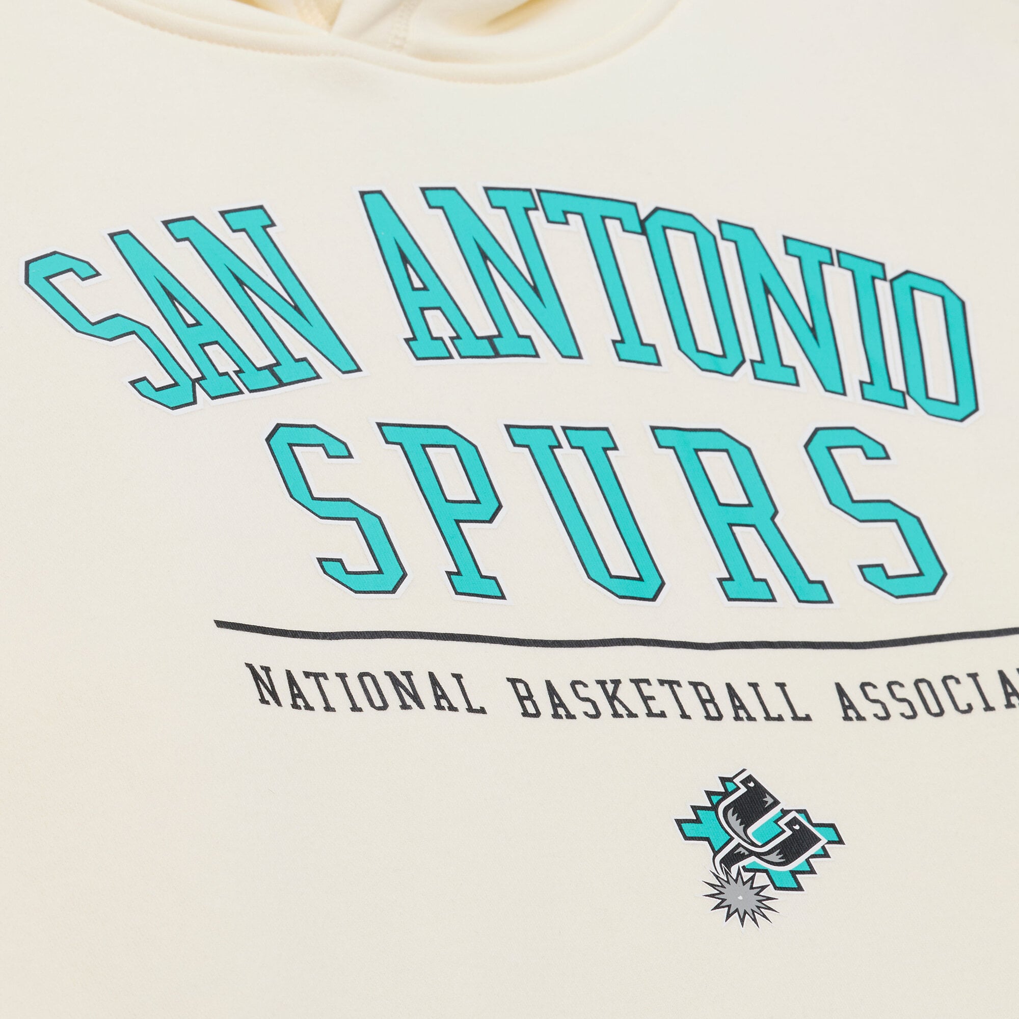 Men's Mitchell & Ness Cream San Antonio Spurs Walk-Off Fleece Hoodie