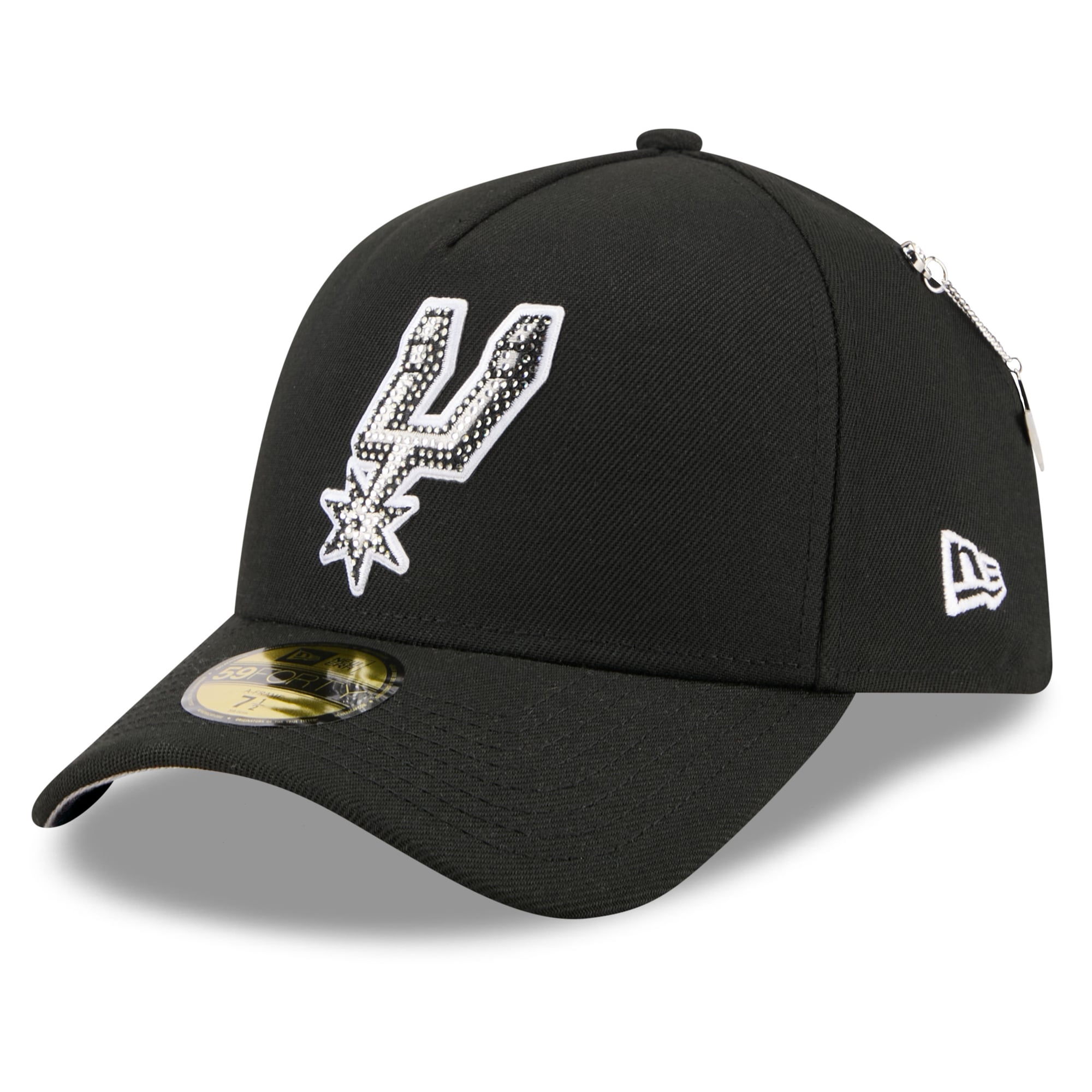 Men's New Era Black San Antonio Spurs 2026 NBA Draft On-Stage Crystal A-Frame 59FORTY Fitted Hat