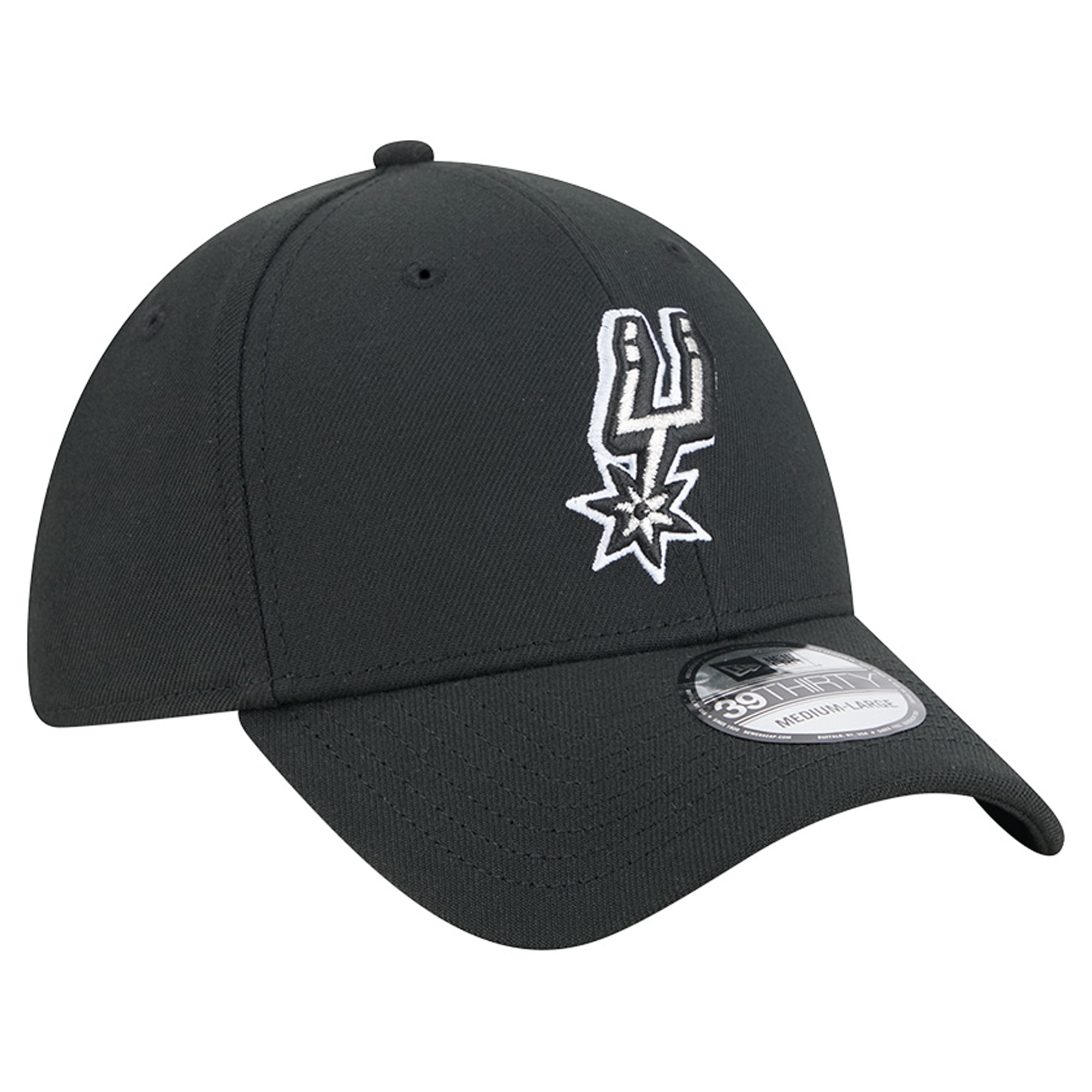 Men's New Era Black San Antonio Spurs 39THIRTY Flex Hat