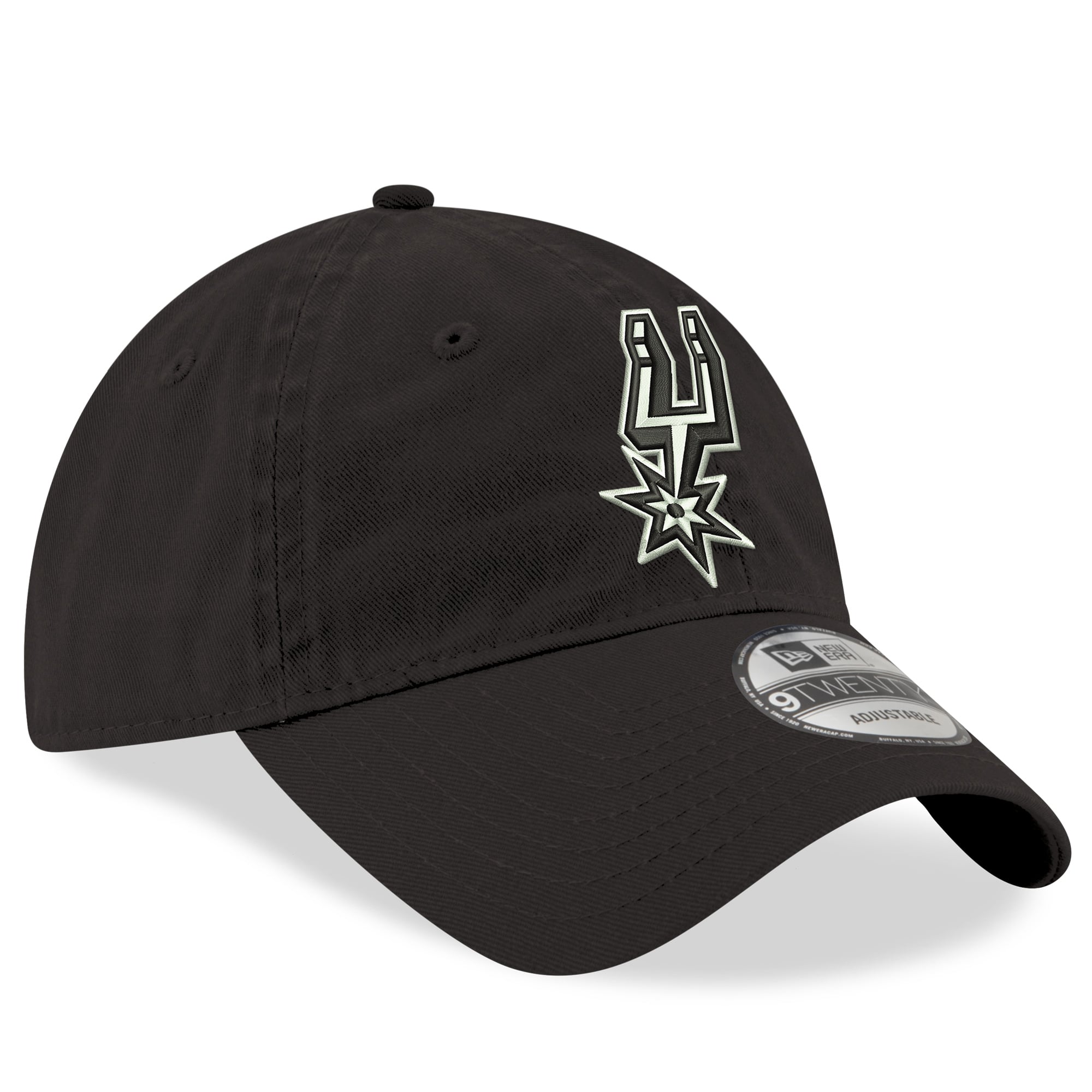 Men's New Era Black San Antonio Spurs 9TWENTY Adjustable Hat