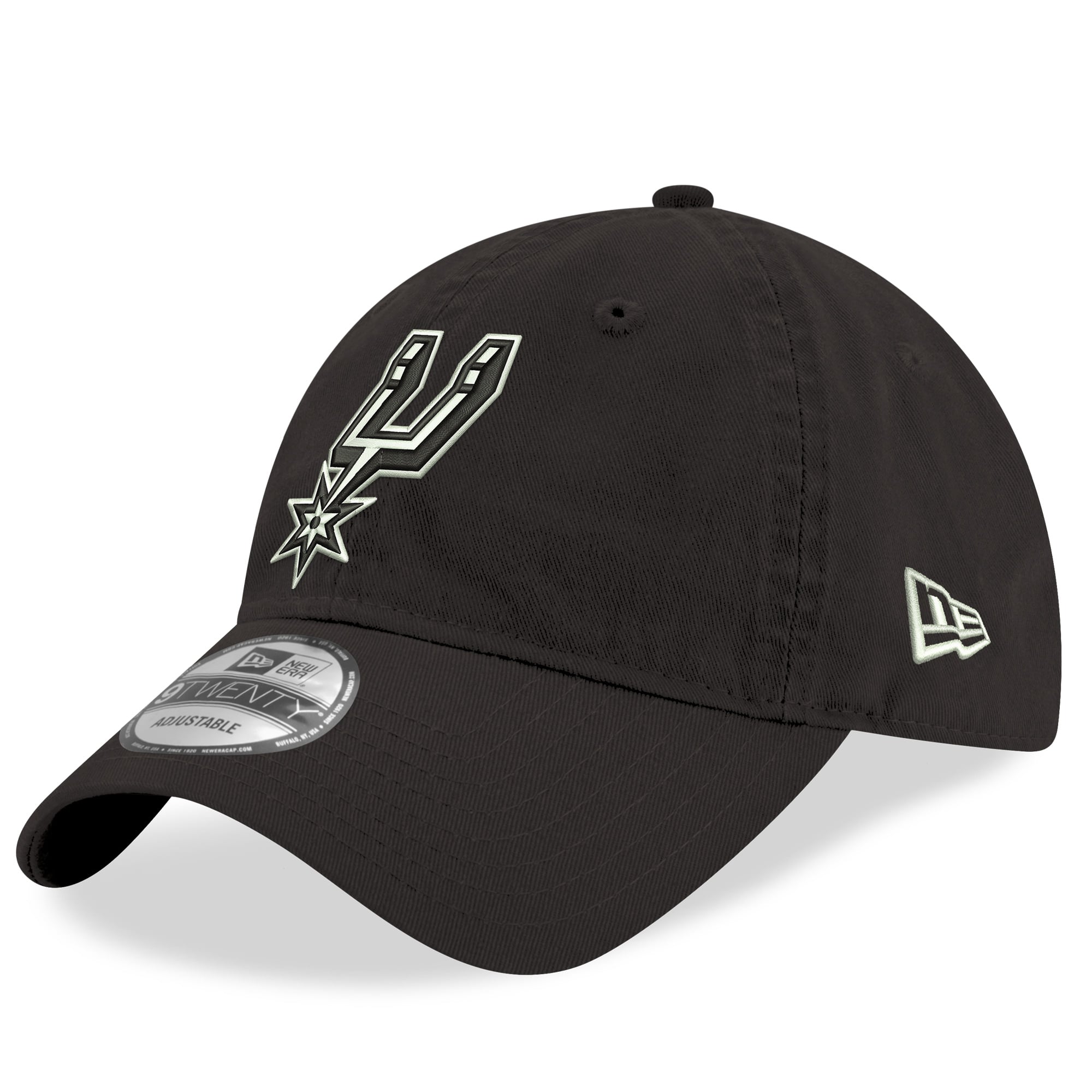 Men's San Antonio Spurs New Era Black 9TWENTY Adjustable Hat