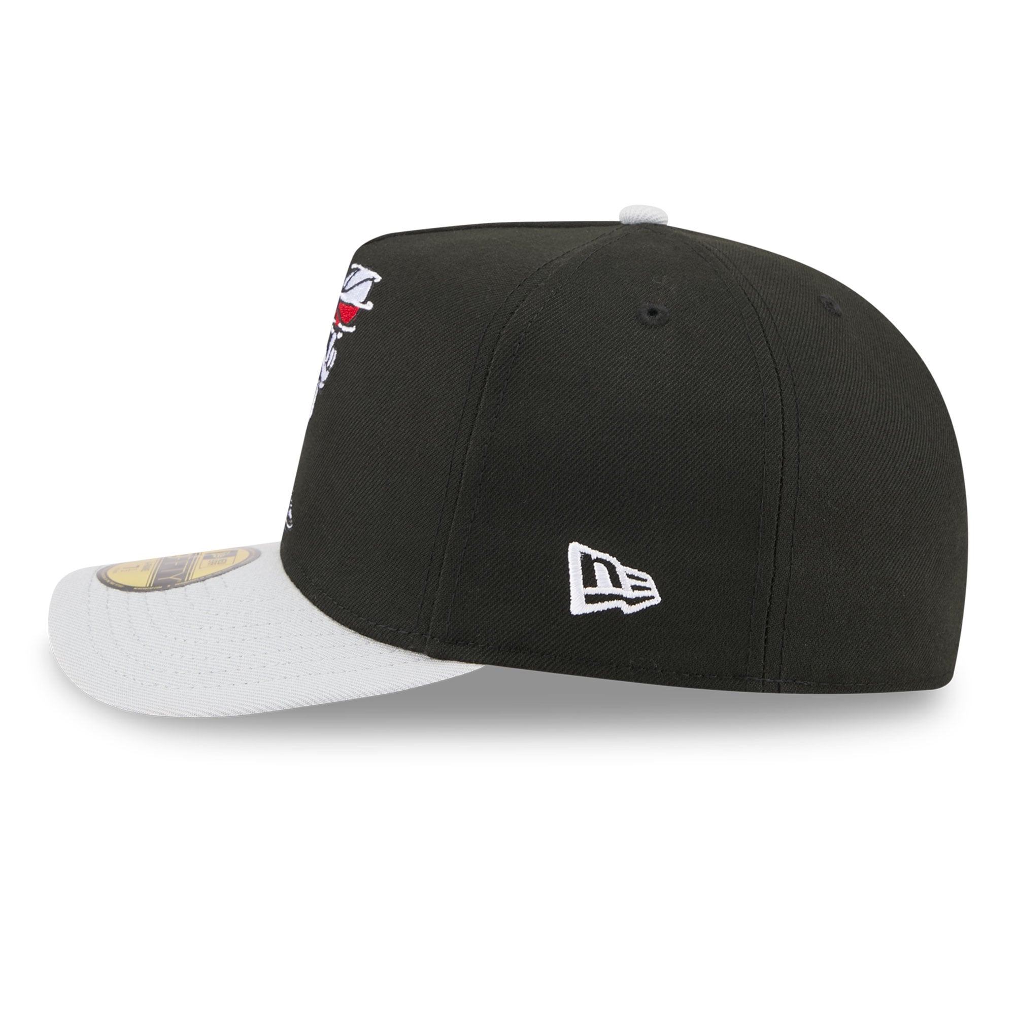 Casquette ajustée New Era 59FIFTY noire pour homme, logo San Antonio Spurs Injection Cartoon, style A-Frame
