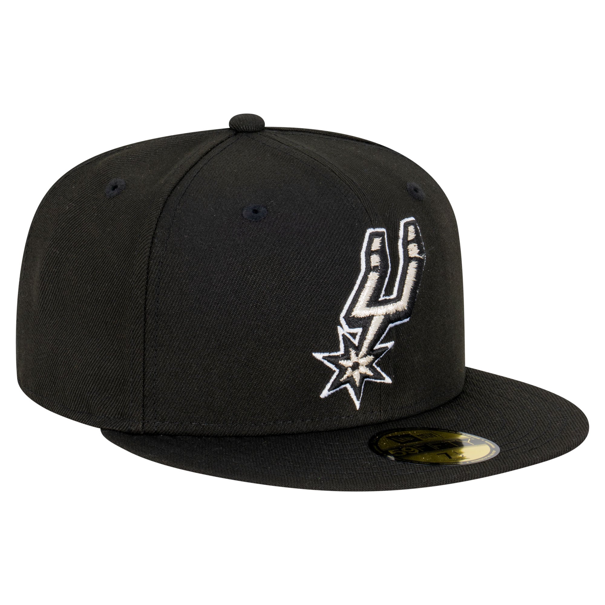 Men's New Era Black San Antonio Spurs Team 59FIFTY Fitted Hat