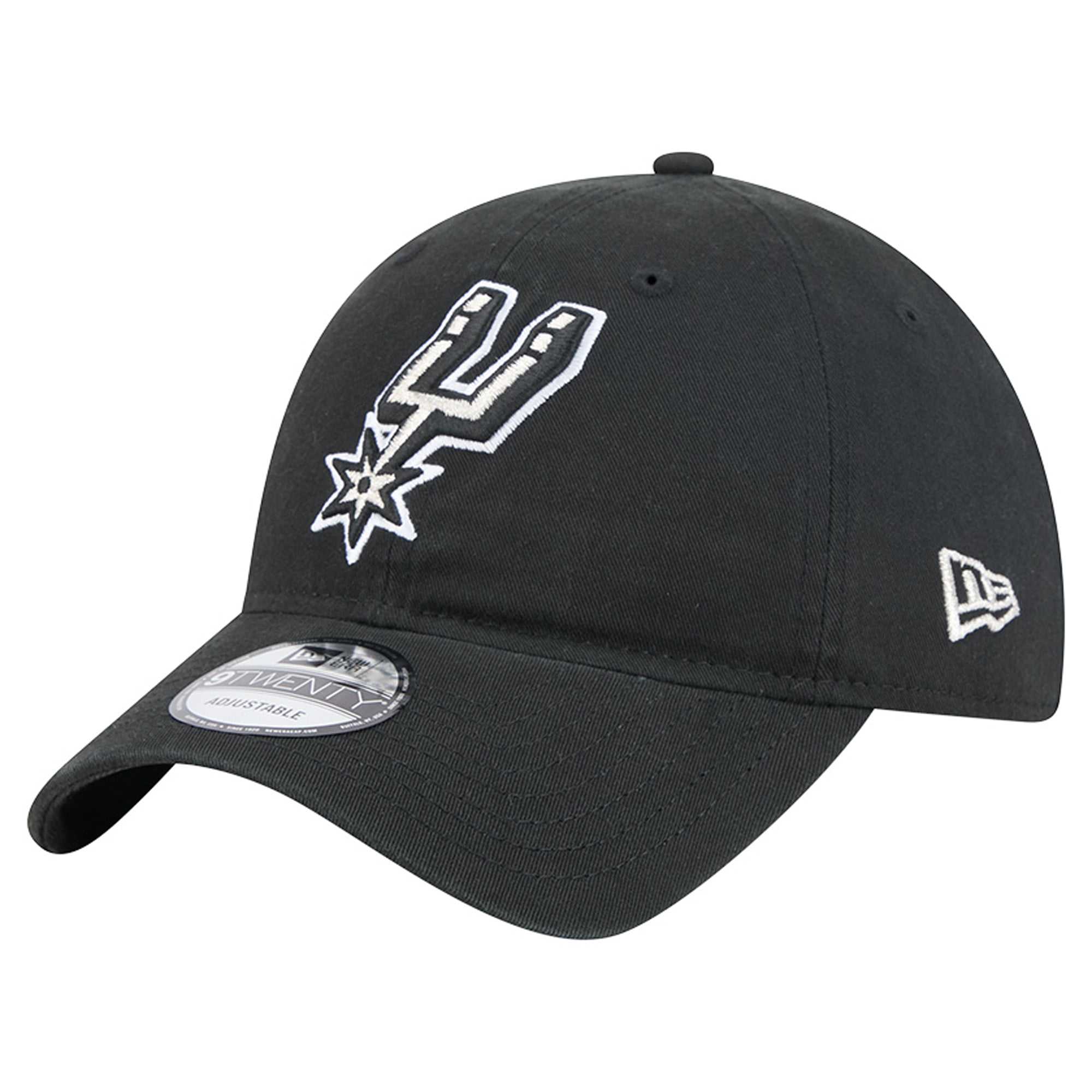 Men's New Era Black San Antonio Spurs Team 9TWENTY Adjustable Hat