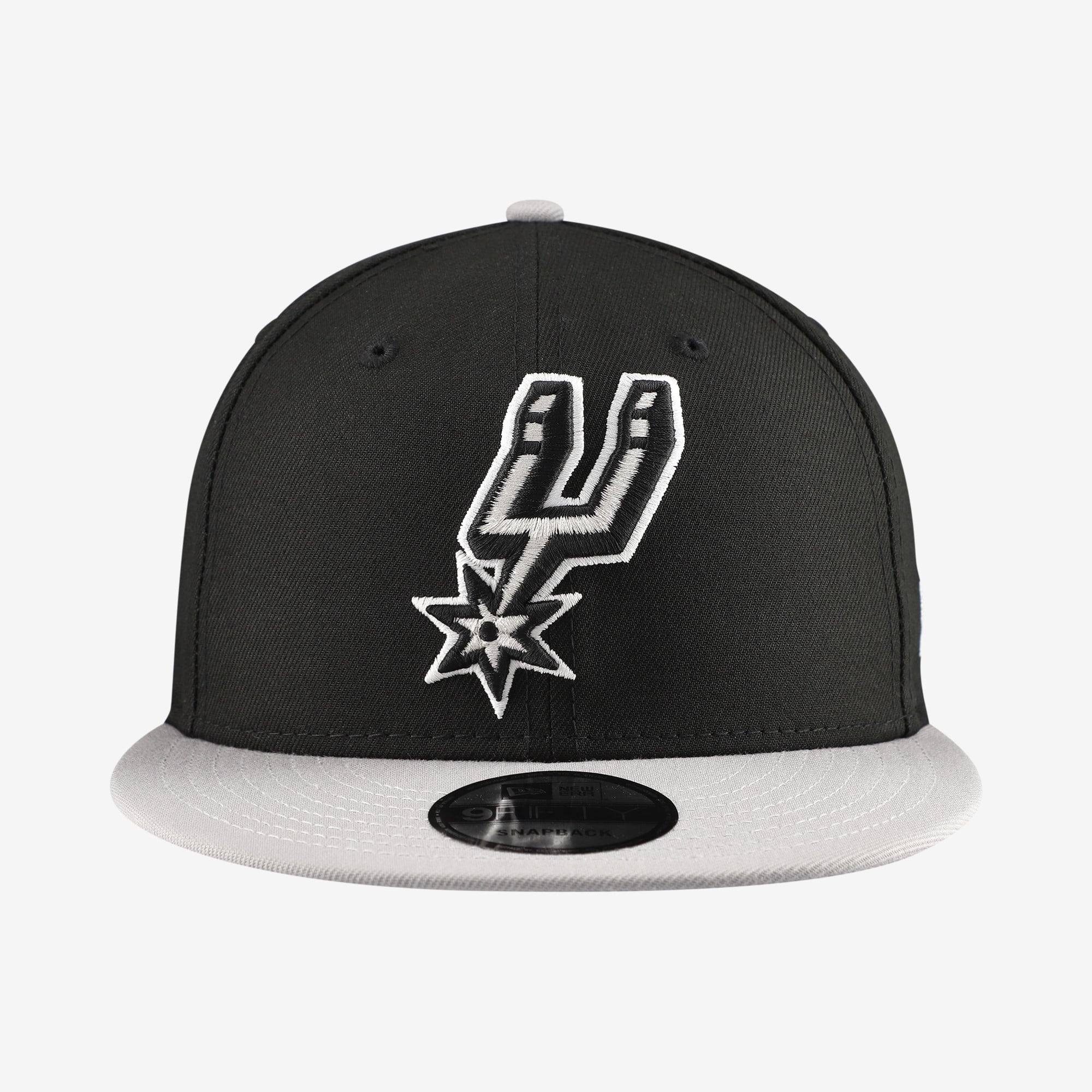 Men's New Era  Black San Antonio Spurs Two-Tone 9FIFTY Snapback Hat