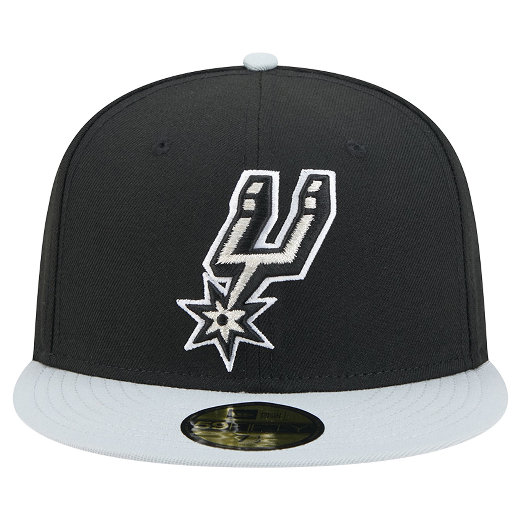 Men's New Era Black/Silver San Antonio Spurs 2-Tone 59FIFTY Fitted Hat