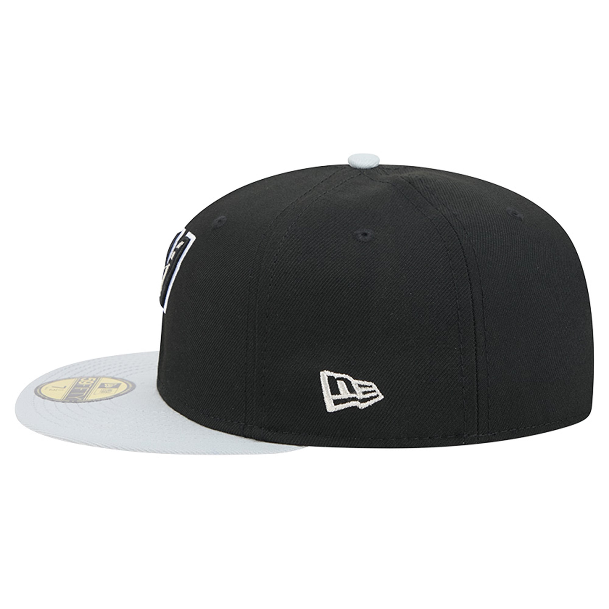 Men's New Era Black/Silver San Antonio Spurs 2-Tone 59FIFTY Fitted Hat
