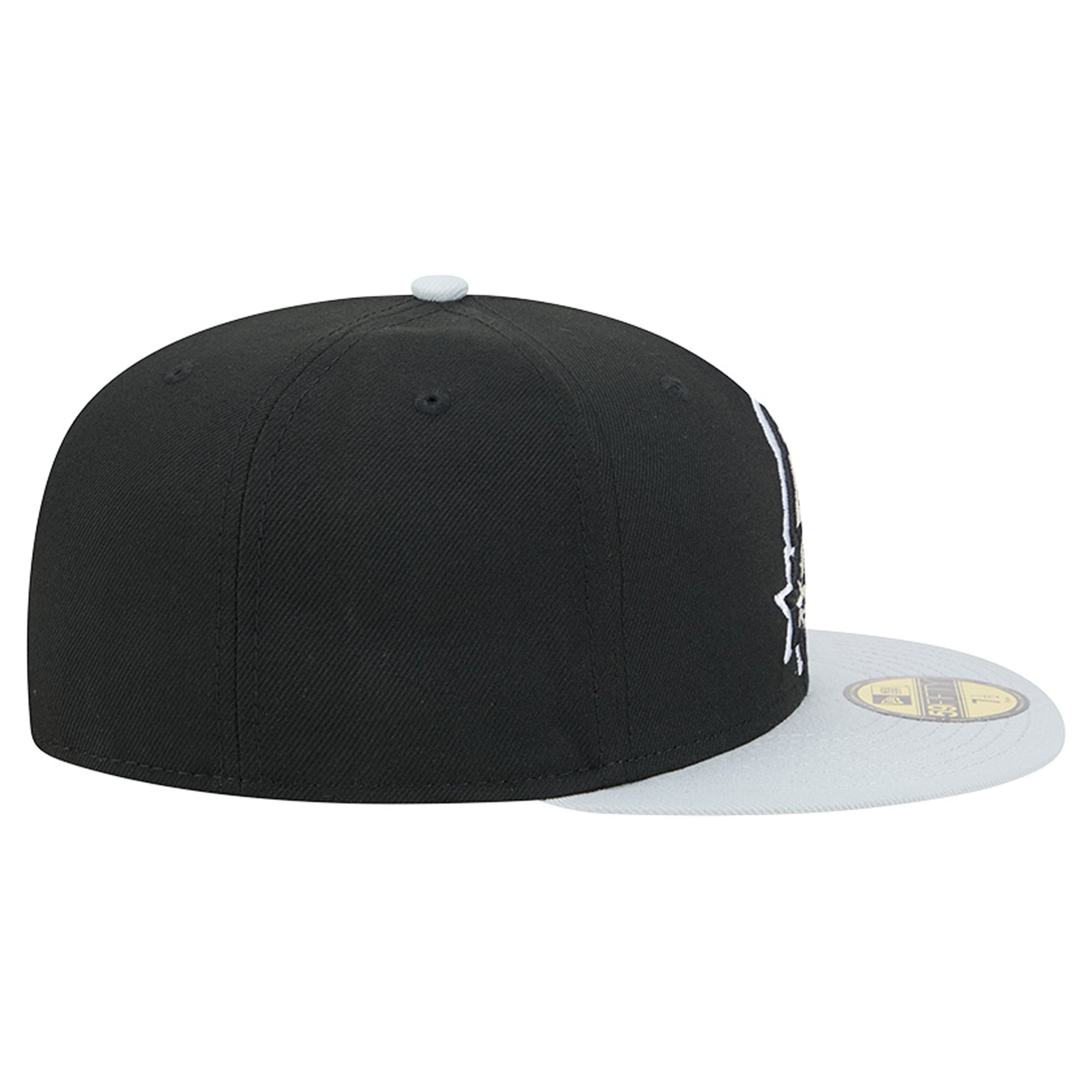 Men's New Era Black/Silver San Antonio Spurs 2-Tone 59FIFTY Fitted Hat