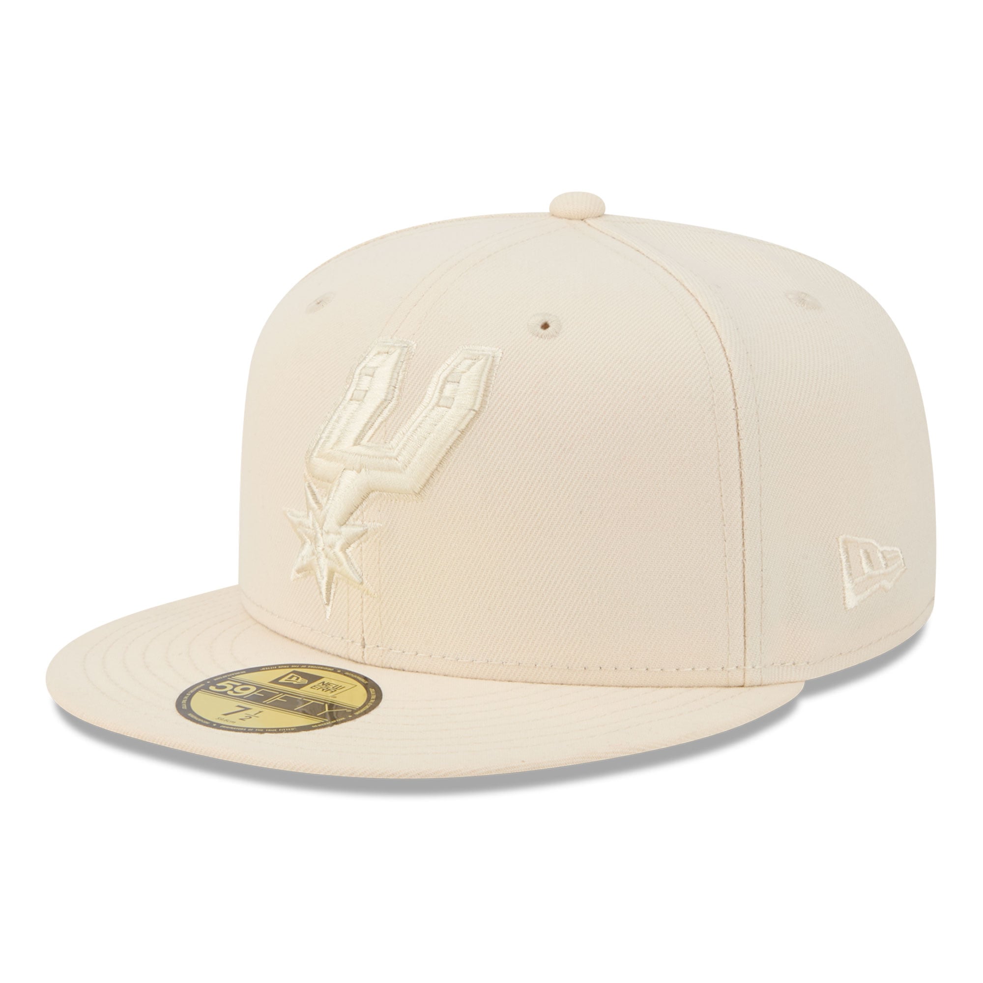 Casquette ajustée New Era 59FIFTY crème pour homme, San Antonio Spurs, coloris assorti