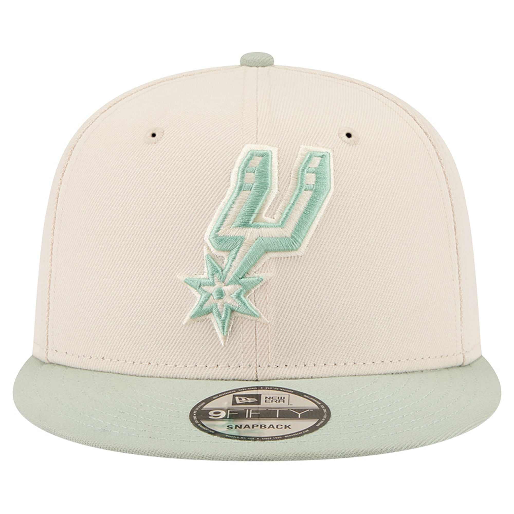Casquette snapback New Era 9FIFTY pour homme, coloris crème/vert clair, San Antonio Spurs