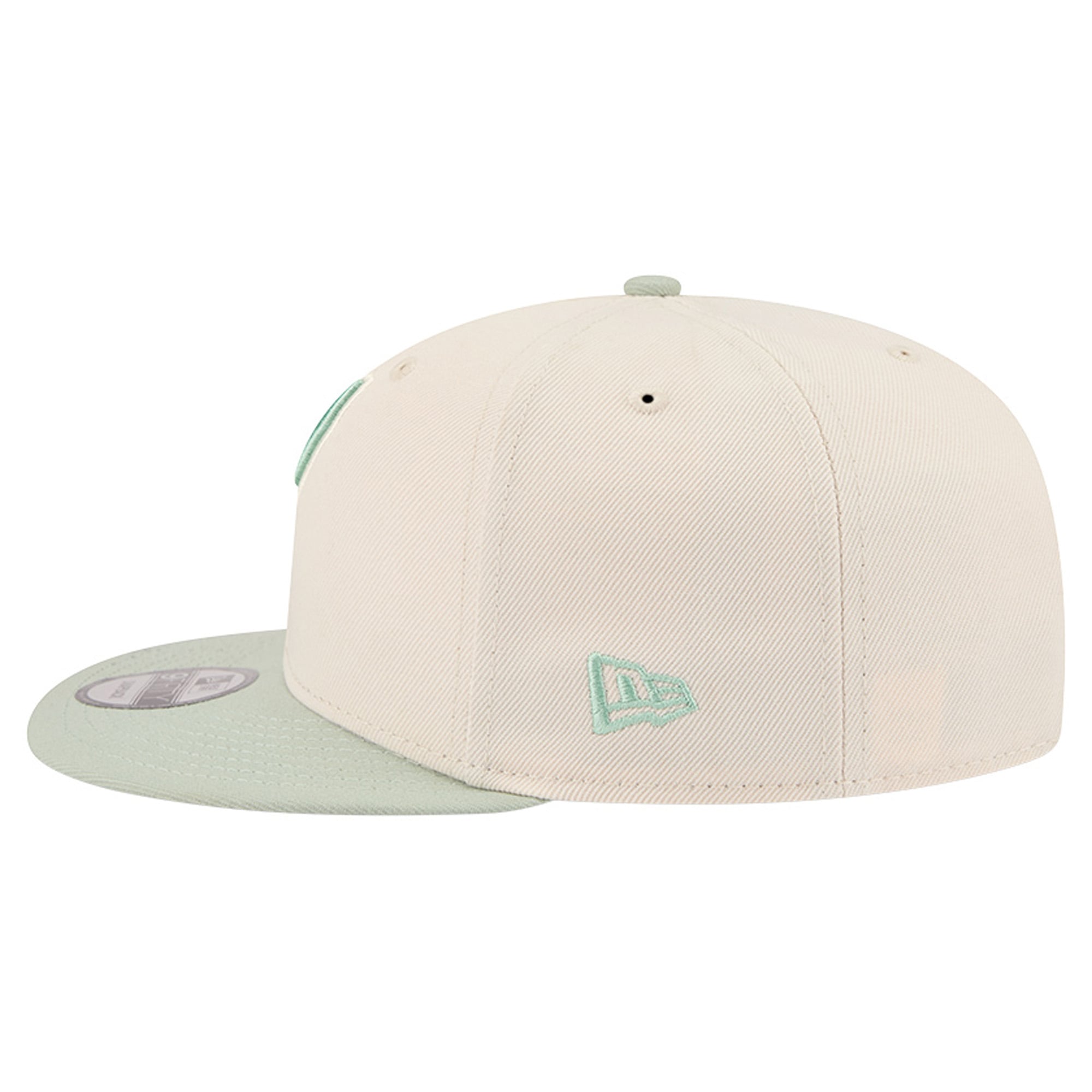 Casquette snapback New Era 9FIFTY pour homme, coloris crème/vert clair, San Antonio Spurs