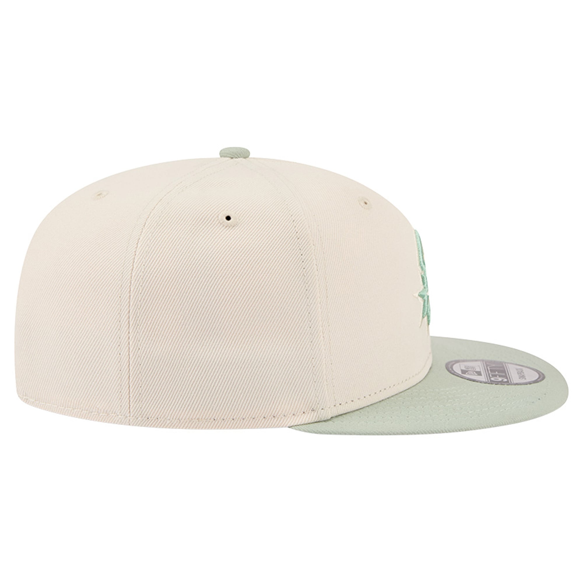 Casquette snapback New Era 9FIFTY pour homme, coloris crème/vert clair, San Antonio Spurs