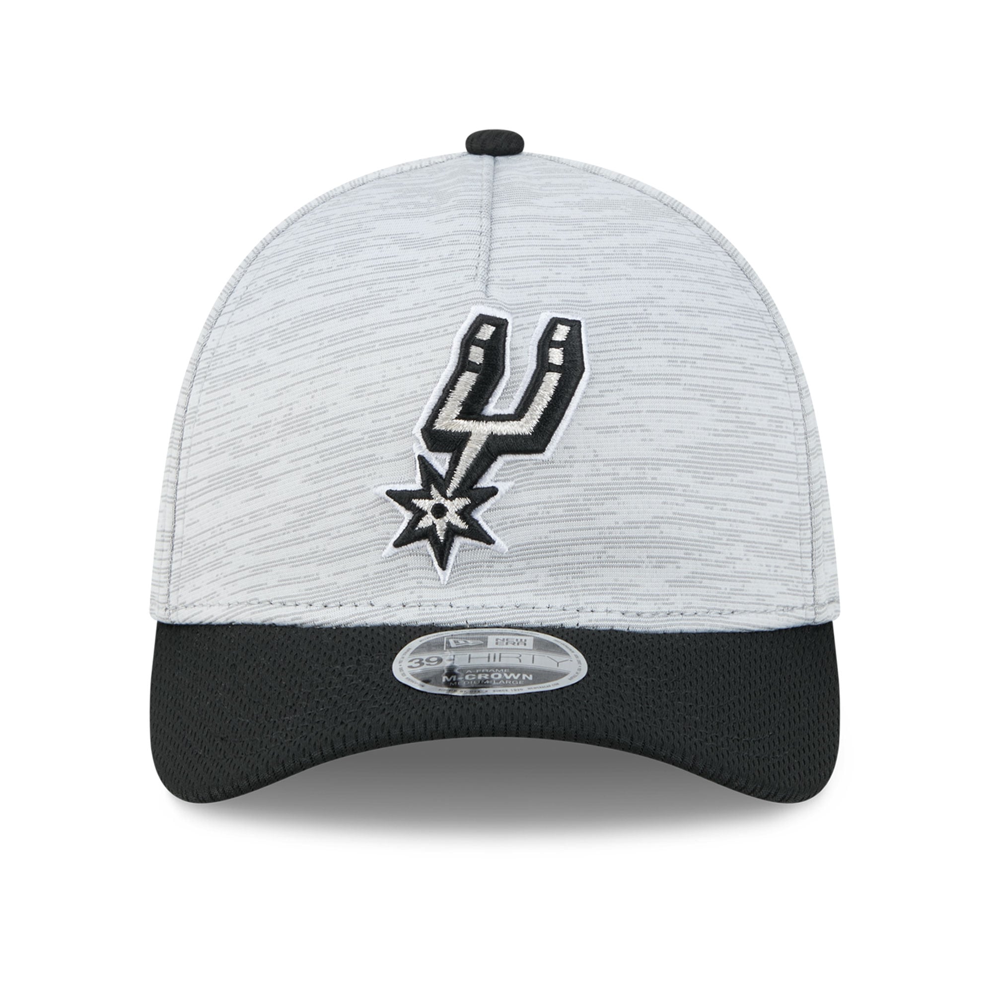 Casquette New Era grise San Antonio Spurs 39THIRTY M-Crown Tech Stretch pour homme
