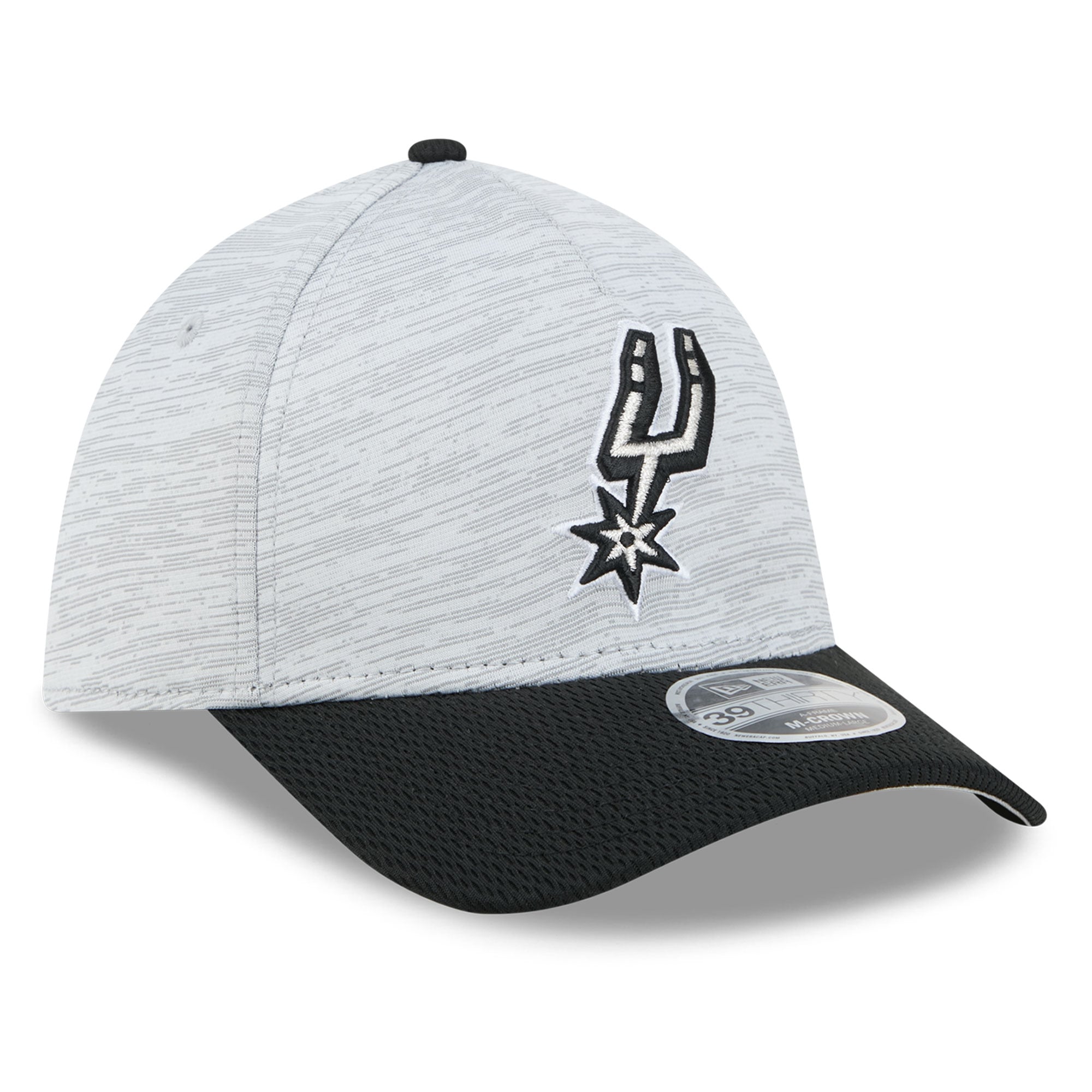 Casquette New Era grise San Antonio Spurs 39THIRTY M-Crown Tech Stretch pour homme