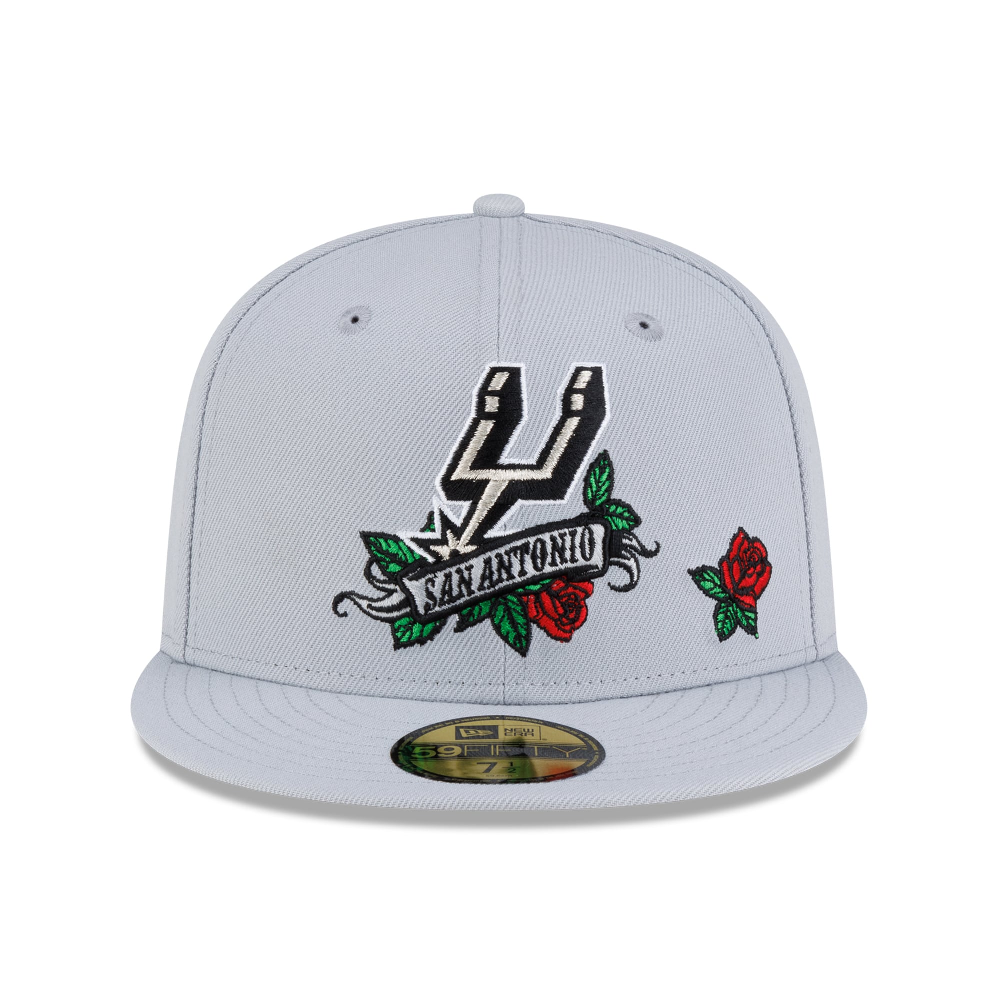 Casquette ajustée New Era 59FIFTY grise San Antonio Spurs Rose Banner pour homme