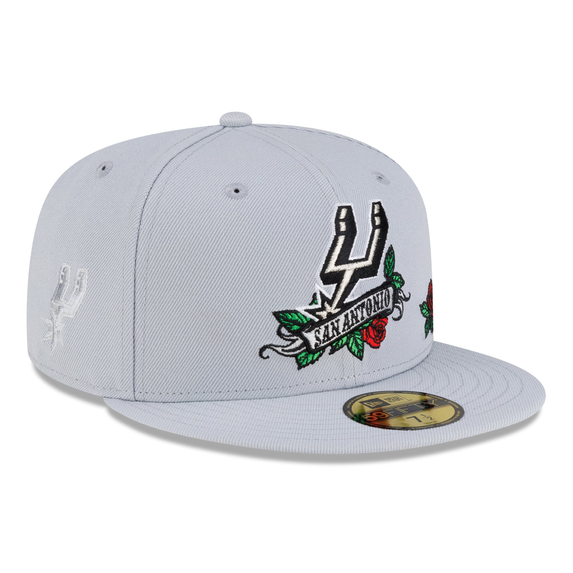 Casquette ajustée New Era 59FIFTY grise San Antonio Spurs Rose Banner pour homme