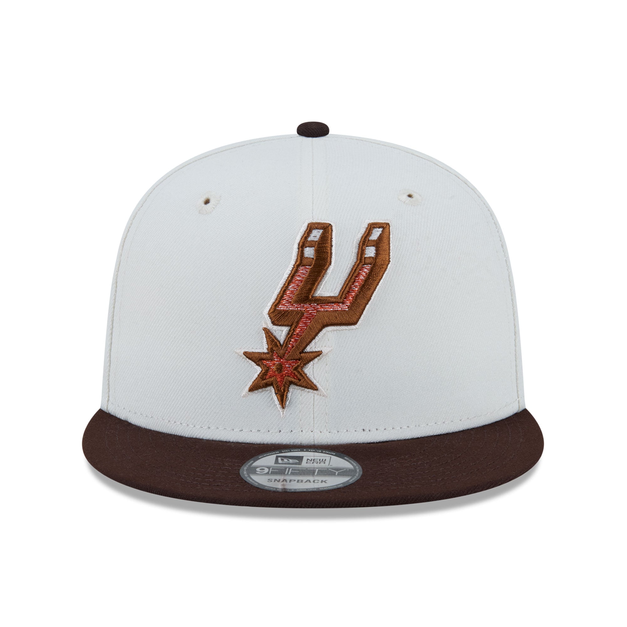 Casquette snapback New Era 9FIFTY blanche San Antonio Spurs Pumpkin Spice pour homme