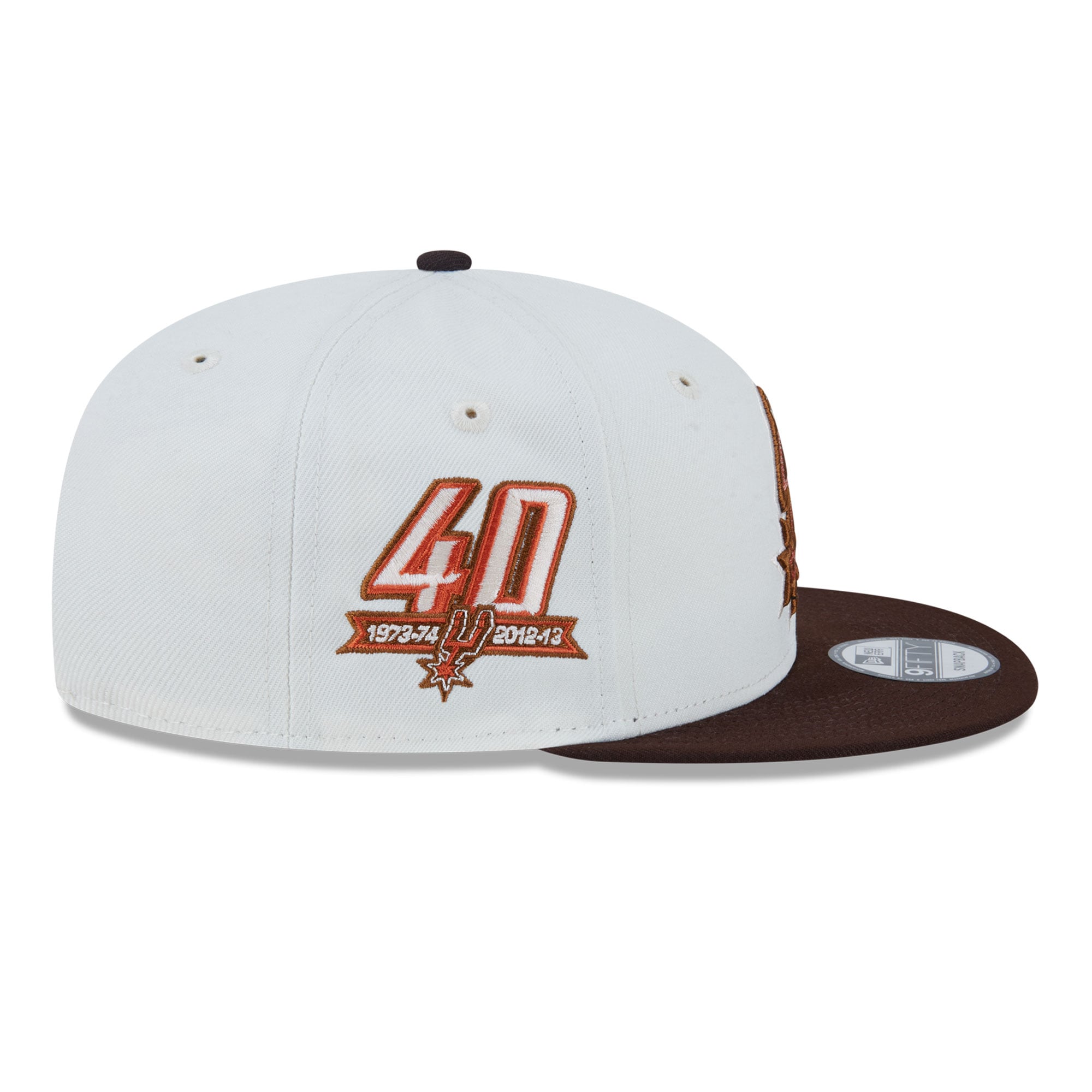 Casquette snapback New Era 9FIFTY blanche San Antonio Spurs Pumpkin Spice pour homme