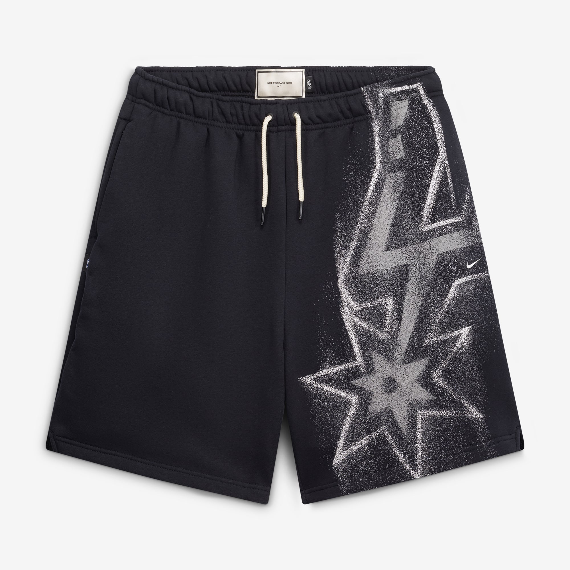 Short de sport Nike Icon en polaire, noir, San Antonio Spurs, édition standard 2026, pour homme