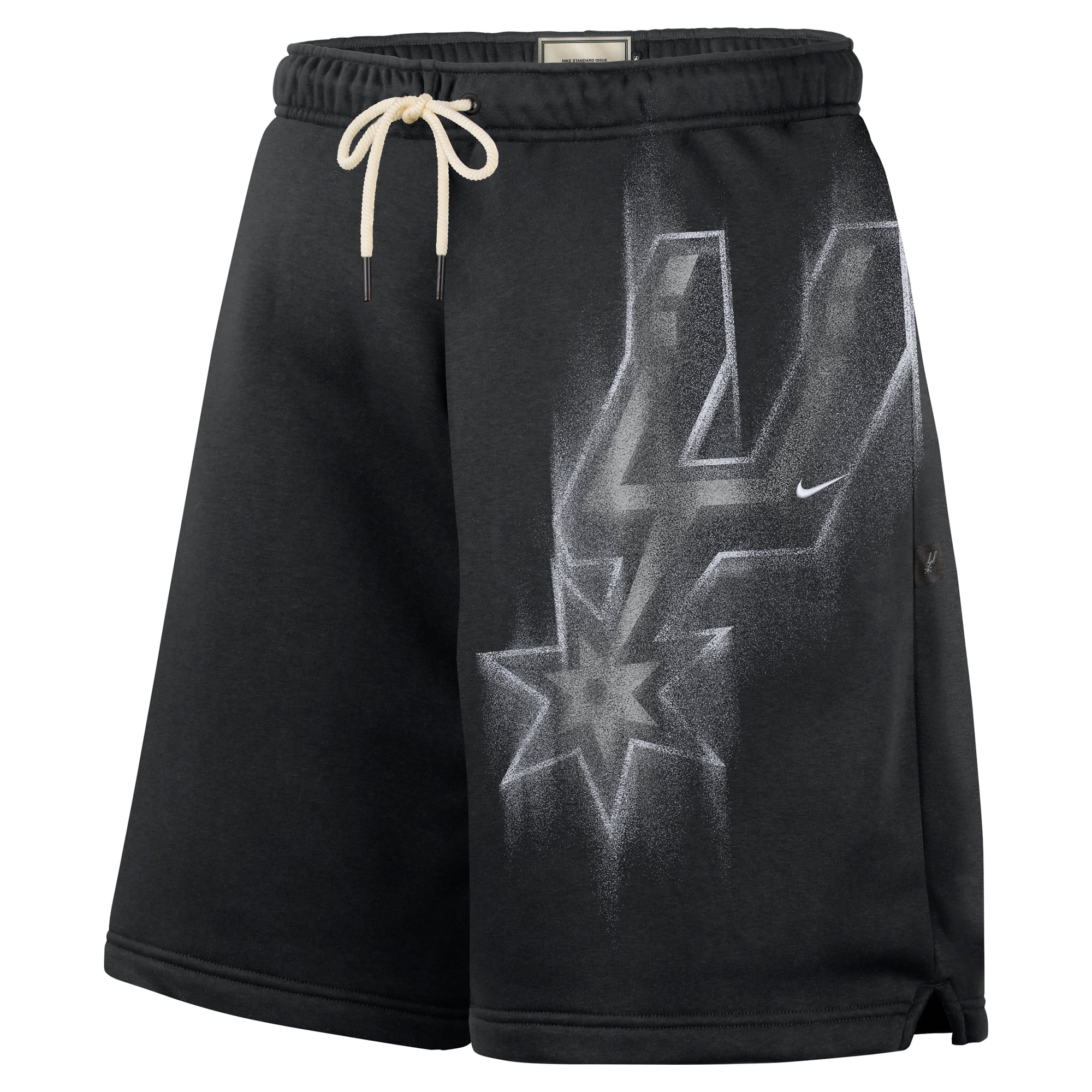 Short de sport Nike Icon en polaire, noir, San Antonio Spurs, édition standard 2026, pour homme