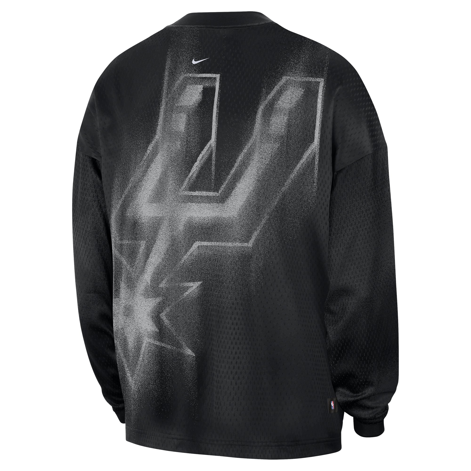 Men's Nike Black San Antonio Spurs 2026 Standard Issue Pre-Game Performance Long Sleeve T-Shirt