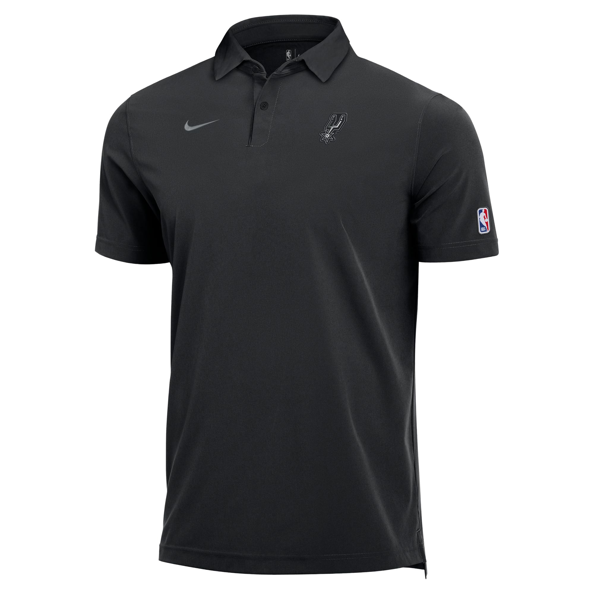 Polo d'entraîneur Nike Dri-FIT noir San Antonio Spurs 2026/27 pour homme
