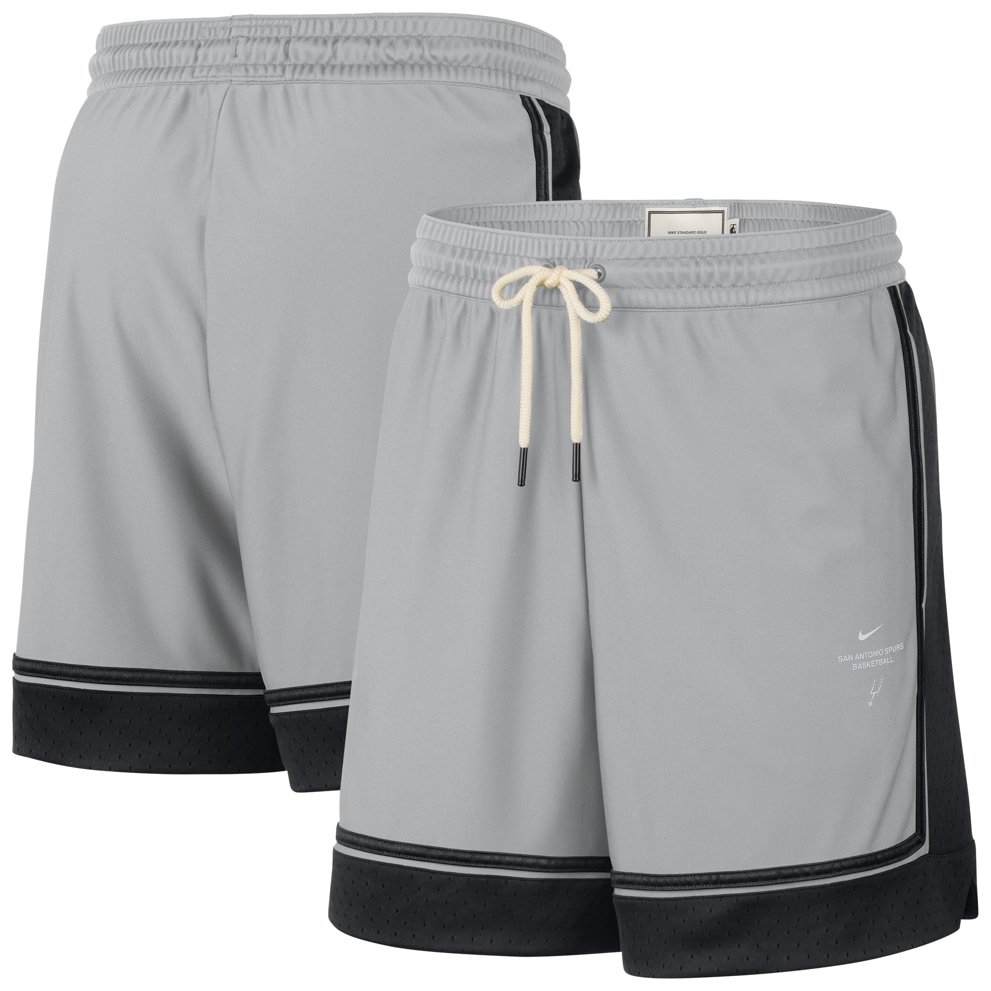 Short de match professionnel Nike argenté San Antonio Spurs 2026 Standard Issue pour homme