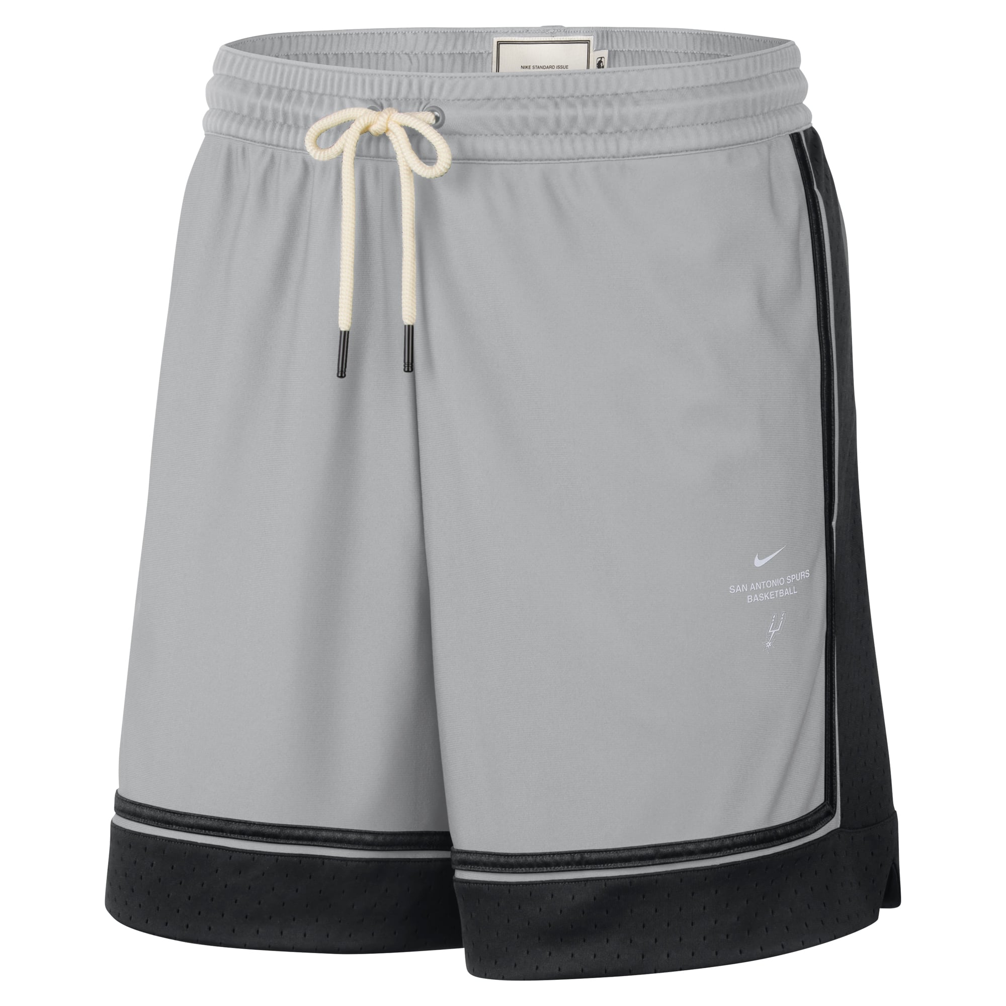 Short de match professionnel Nike argenté San Antonio Spurs 2026 Standard Issue pour homme