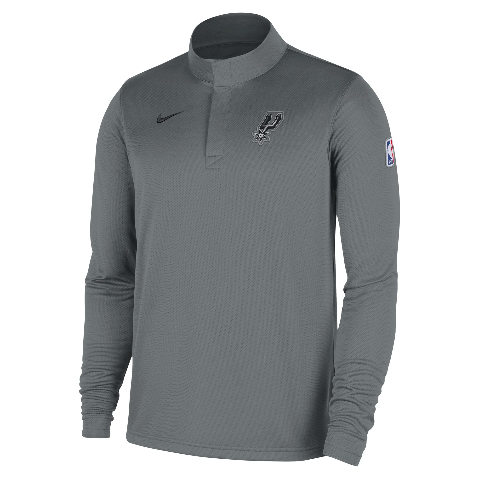 Haut Nike Silver San Antonio Spurs Authentic Coaches à quart de zip Dri-FIT pour homme