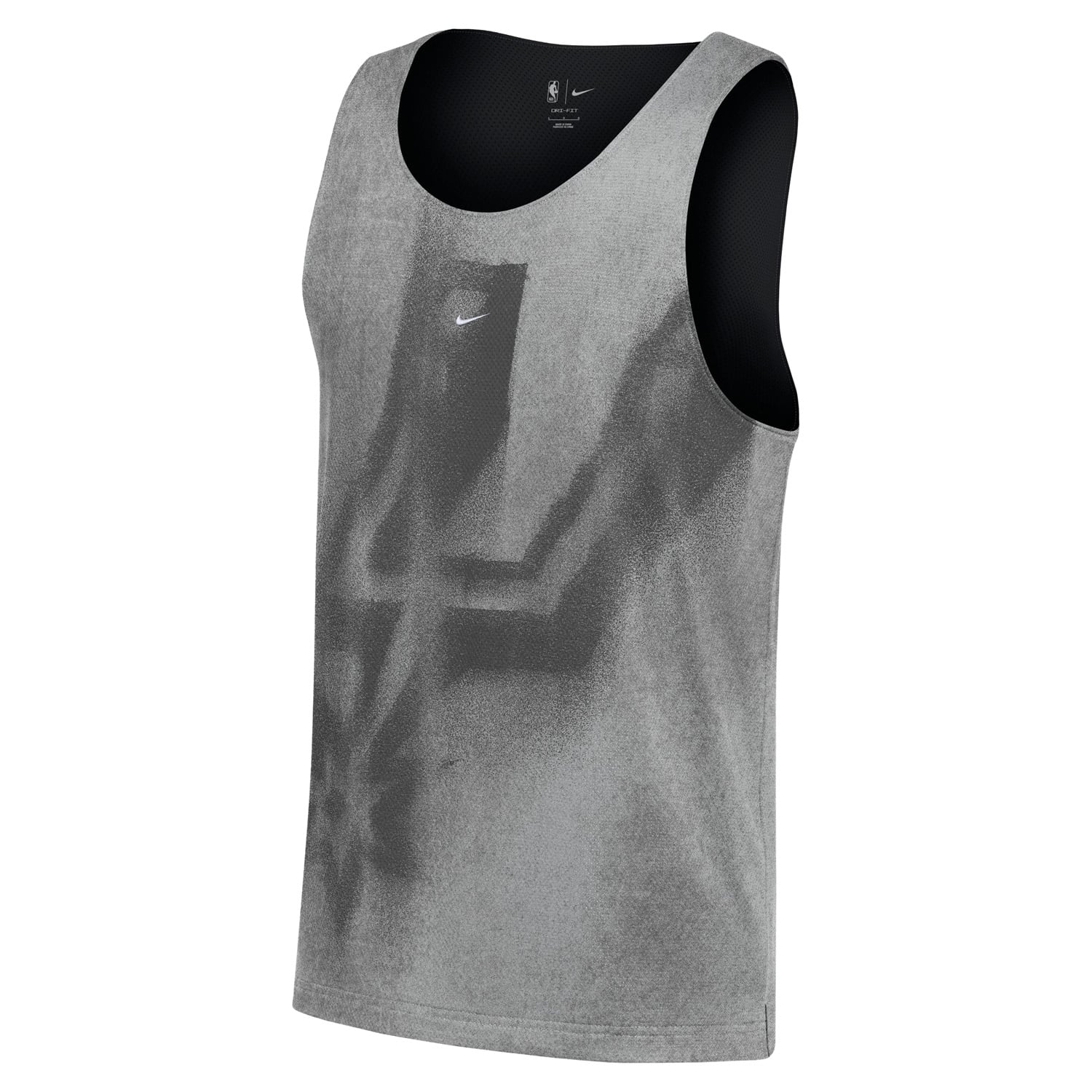 Maillot réversible Nike argent/noir San Antonio Spurs 2026 Standard Issue Practice Icon Mesh pour homme