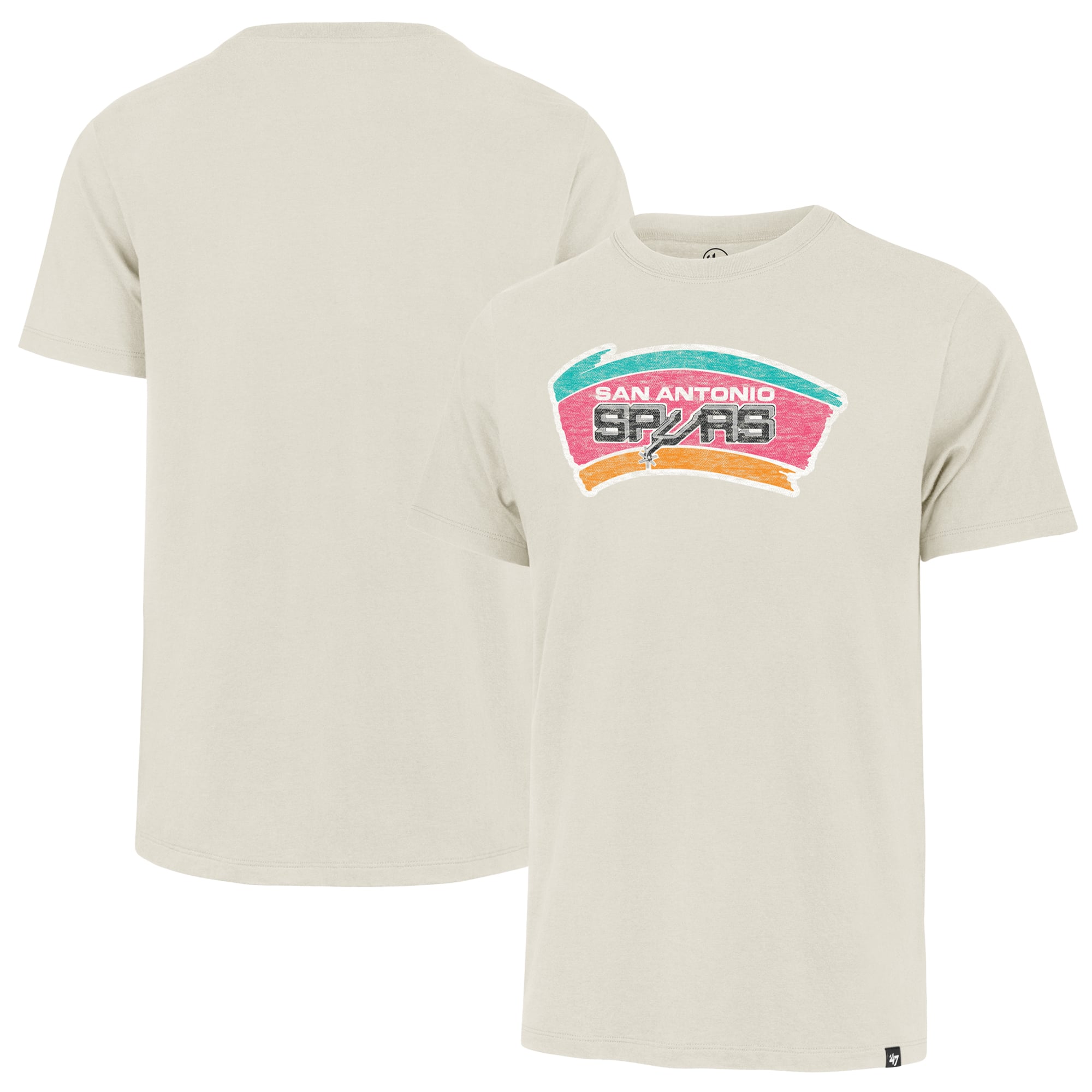 Men's Profile Cream San Antonio Spurs Big & Tall Logo T-Shirt