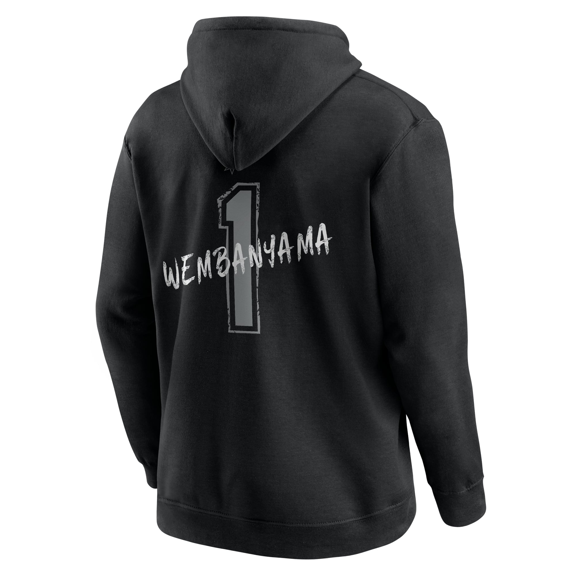 Men's Victor Wembanyama Black San Antonio Spurs Hustle Name & Number Hoodie