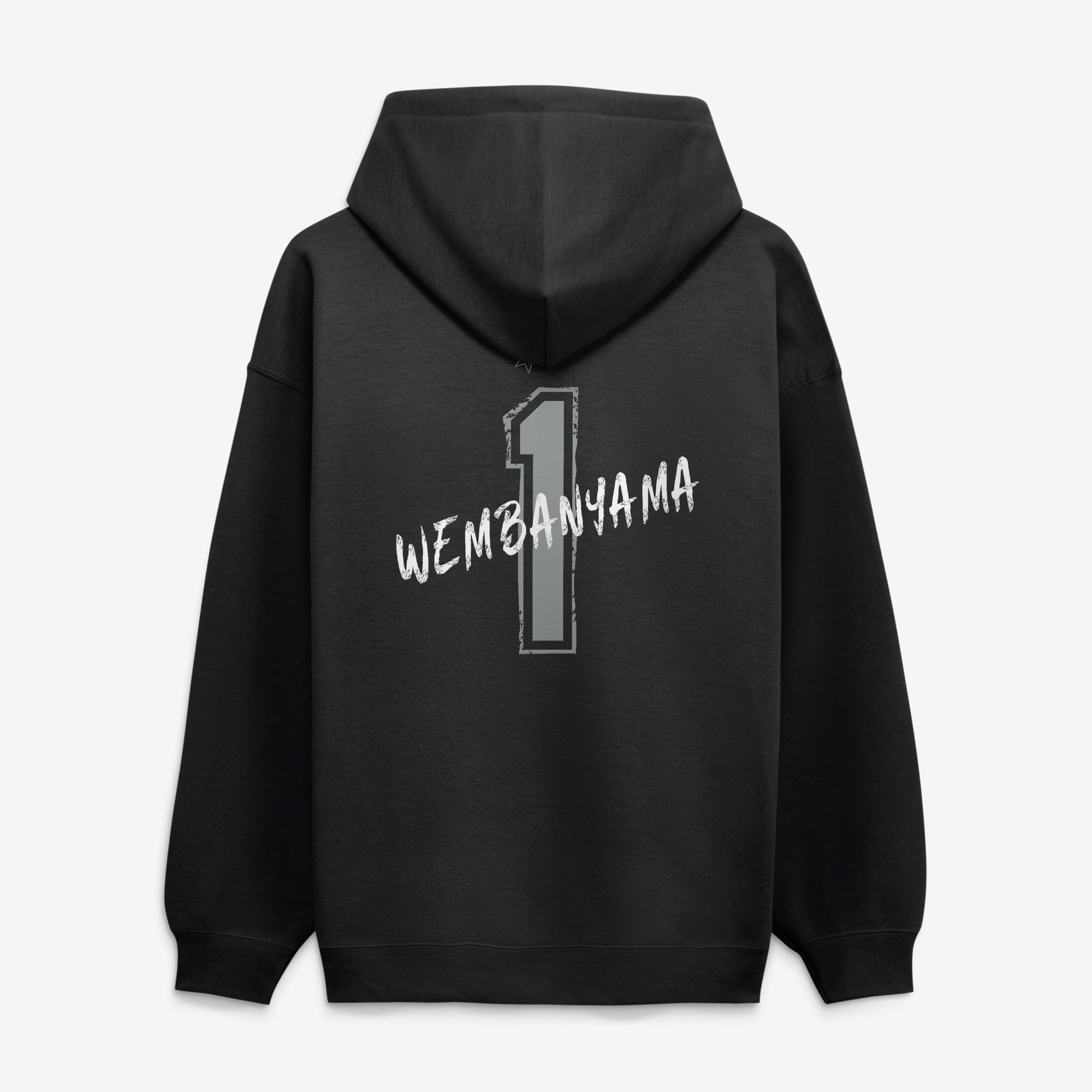 Men's Victor Wembanyama Black San Antonio Spurs Hustle Name & Number Hoodie