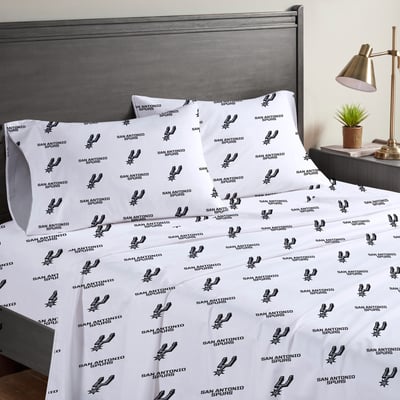 San Antonio Spurs Pegasus Four-Piece Queen Sheet Set
