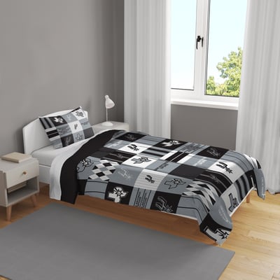 San Antonio Spurs Pegasus Patchwork Plaid Two-Piece Twin/Twin XL Bed in a Bag Set