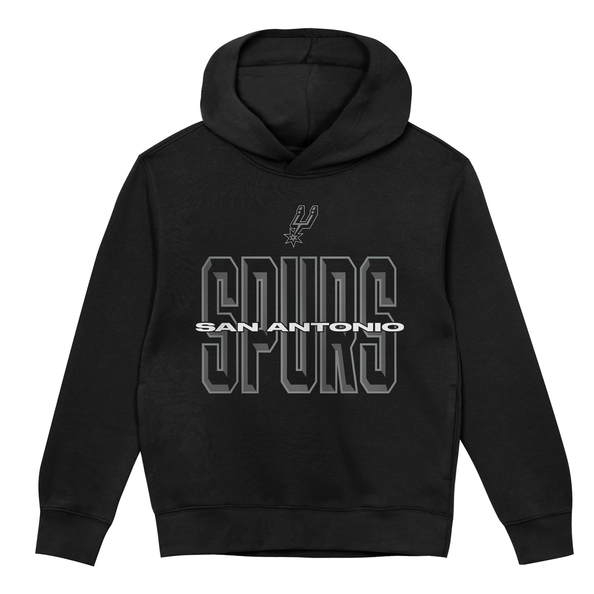 Sweat à capuche polaire noir Outerstuff San Antonio Spurs Field General pour enfants d'âge préscolaire