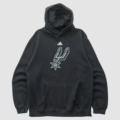 San Antonio Spurs Adidas 2010s Hooded Pullover Sweatshirt - Black - XS by Fanatics Real Vintage