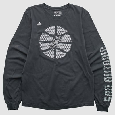 San Antonio Spurs Adidas 2010s Long Sleeve T-shirt - Black - S by Fanatics Real Vintage