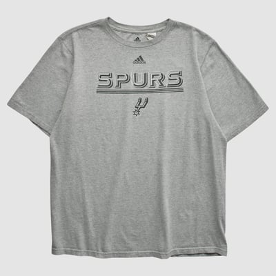 San Antonio Spurs Adidas 2010s T-shirt - Heather Gray - M by Fanatics Real Vintage
