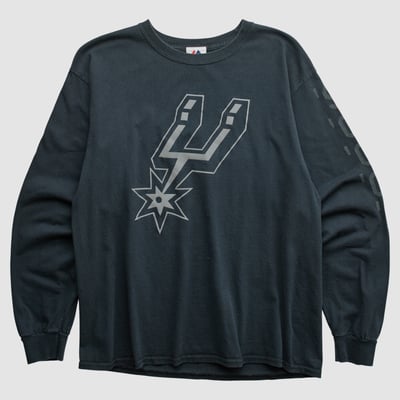 San Antonio Spurs Majestic 2010s Long Sleeve T-shirt - Black - S by Fanatics Real Vintage