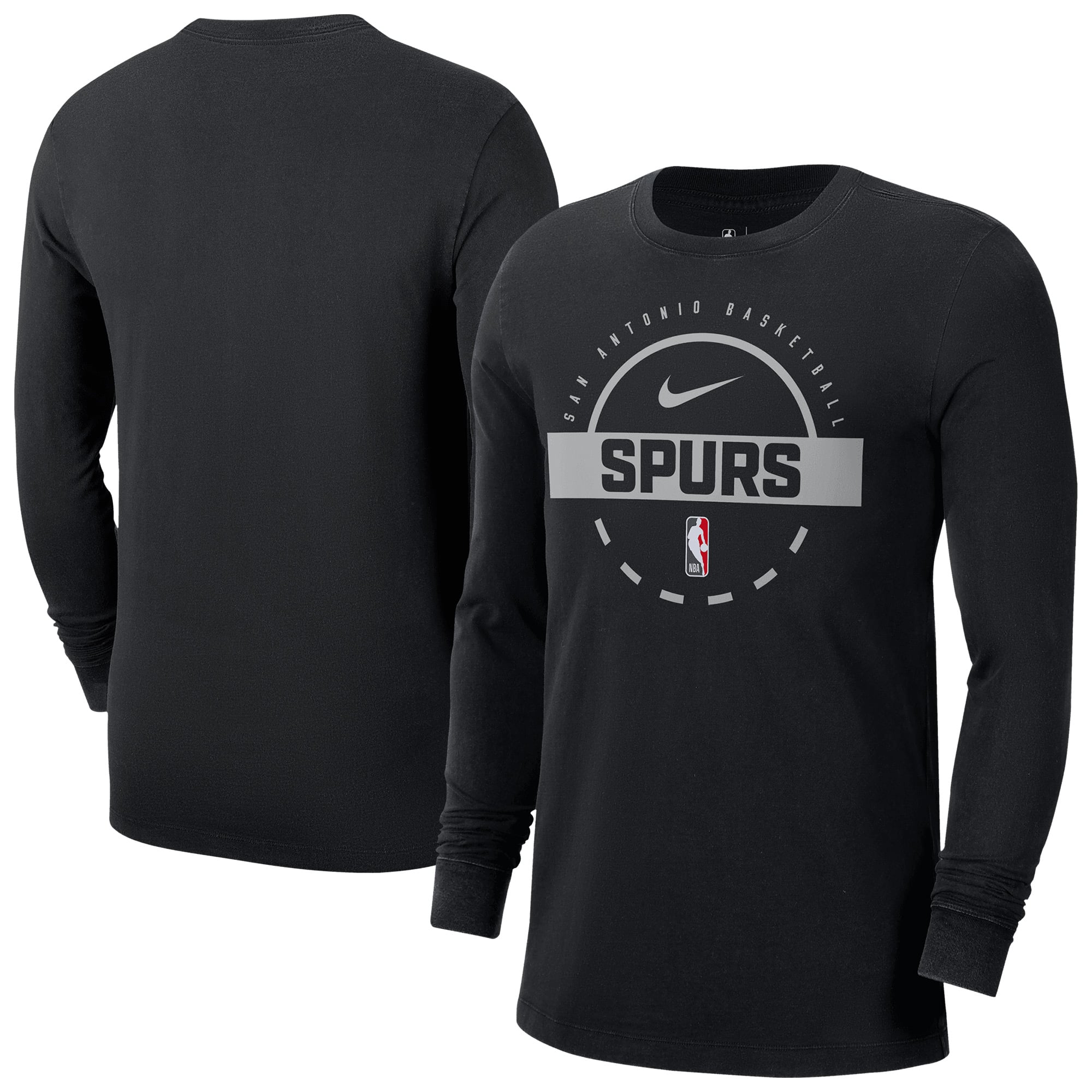 San Antonio Spurs Nike Long Sleeve Practice T-Shirt - Mens