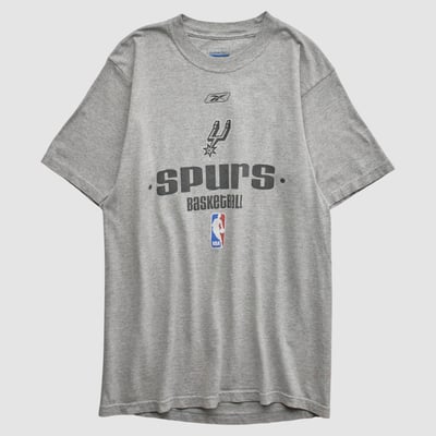 San Antonio Spurs Reebok 2000s T-shirt - Heather Gray - M by Fanatics Real Vintage