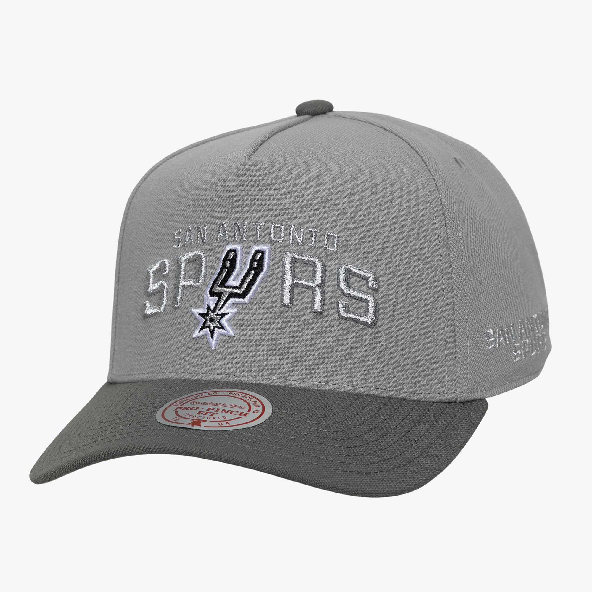 San Antonio Spurs Silver/Gray Legendary Away Pro Pinch Snapback Hat