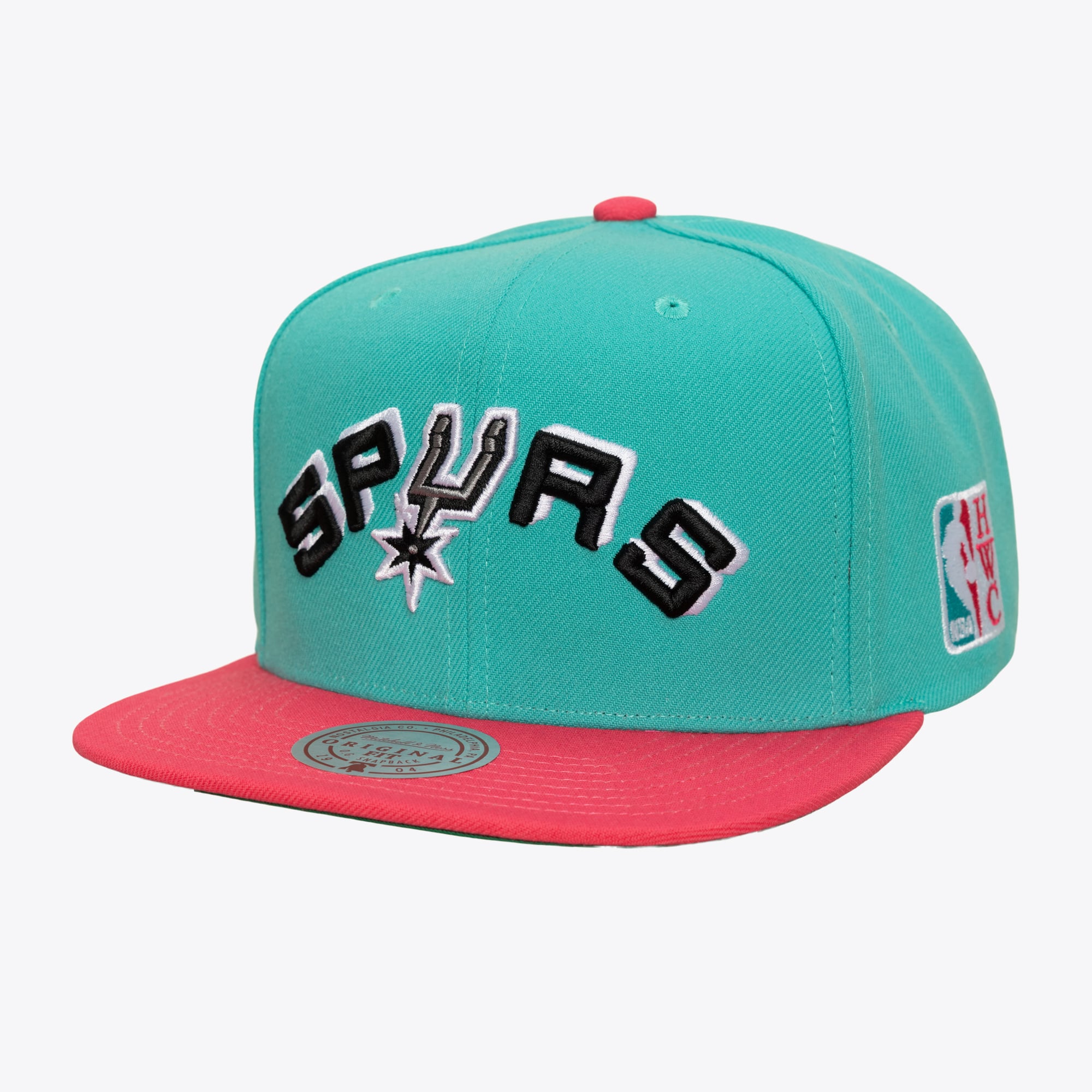 San Antonio Spurs Teal/Pink Hardwood Classics Legendary Home Snapback Hat